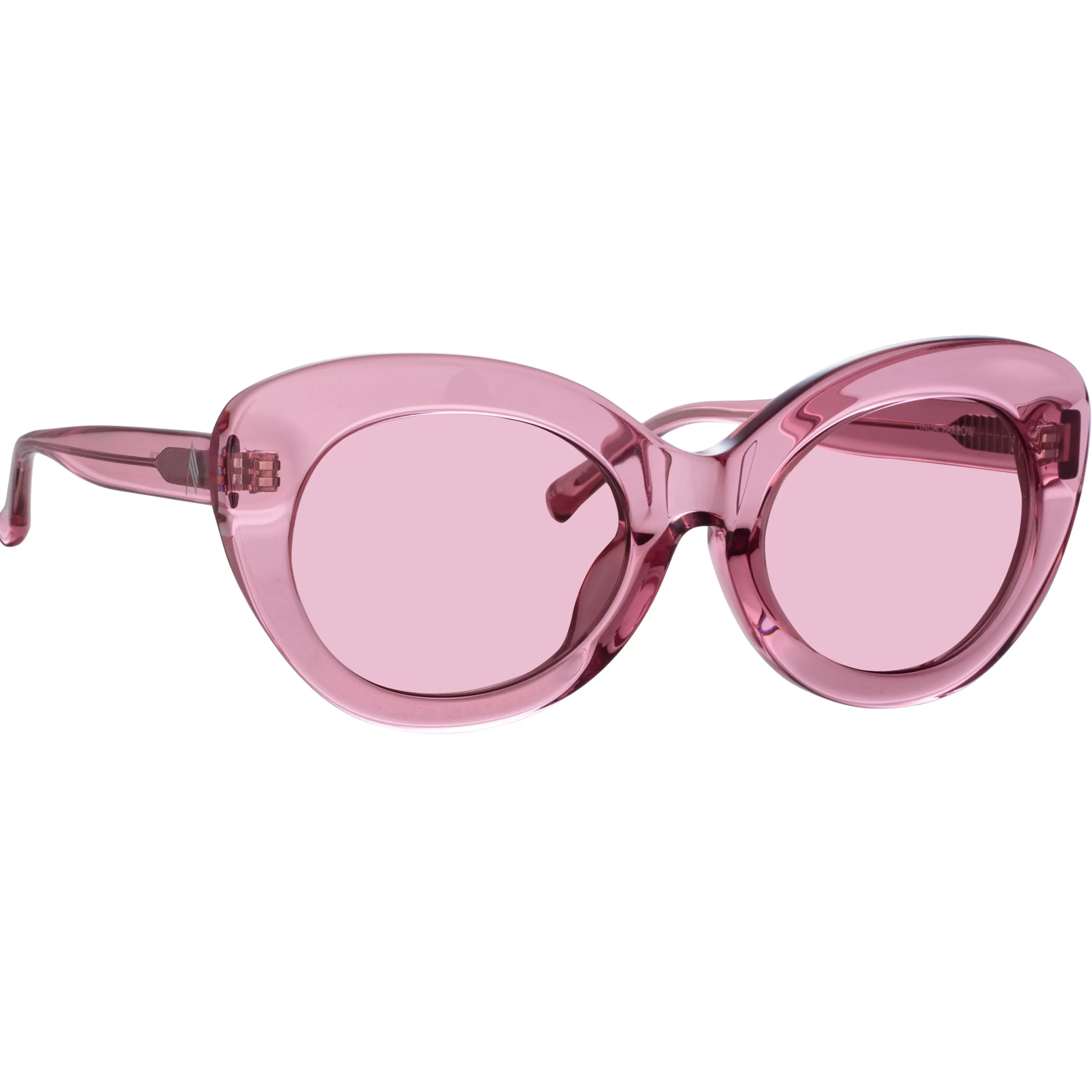agnes_cat_eye_sunglasses_in_pink_2.webp LINDA FARROW (U.K.) Agnes Cat Eye Sunglasses in Pink