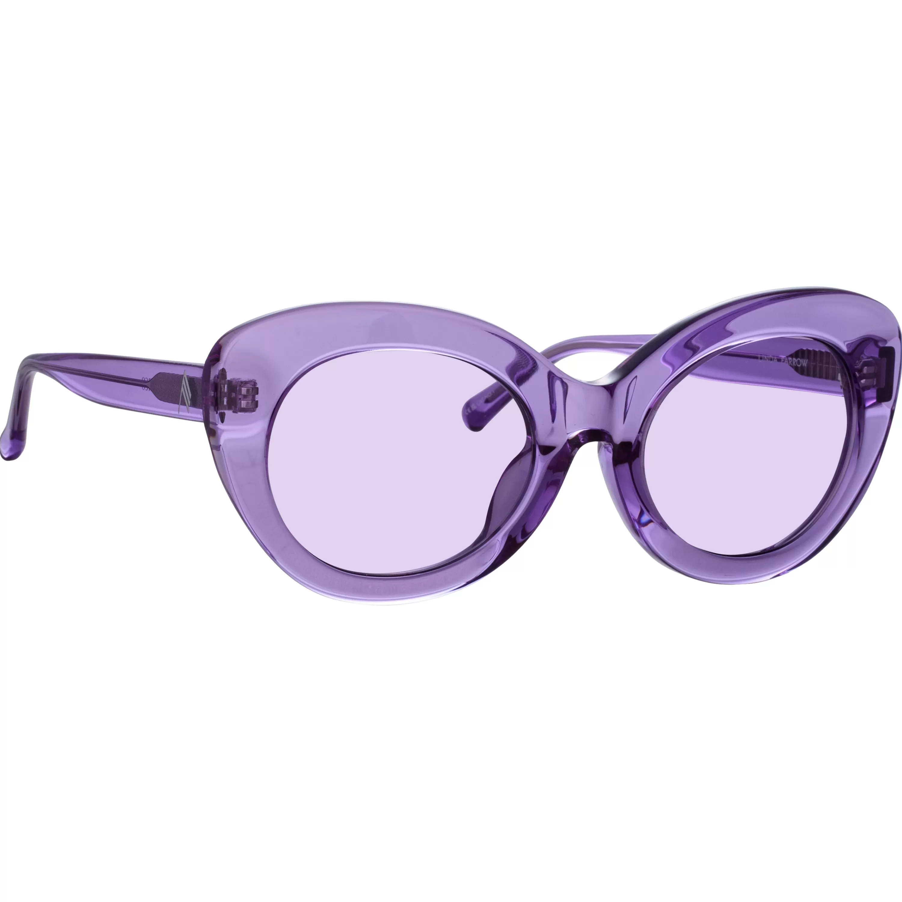 agnes_cat_eye_sunglasses_in_purple_2.webp LINDA FARROW (U.K.) Agnes Cat Eye Sunglasses in Purple
