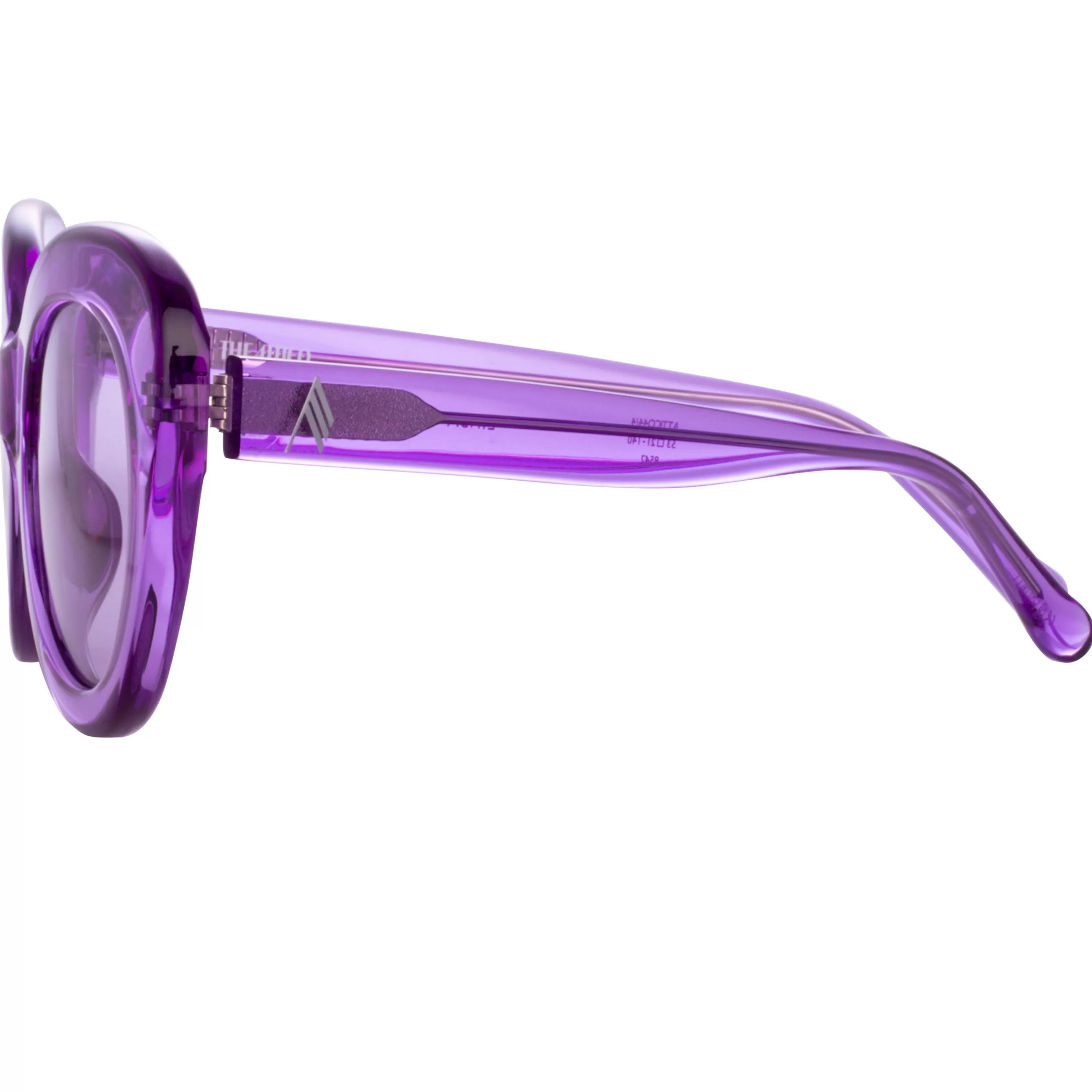 agnes_cat_eye_sunglasses_in_purple_3.webp LINDA FARROW (U.K.) Agnes Cat Eye Sunglasses in Purple