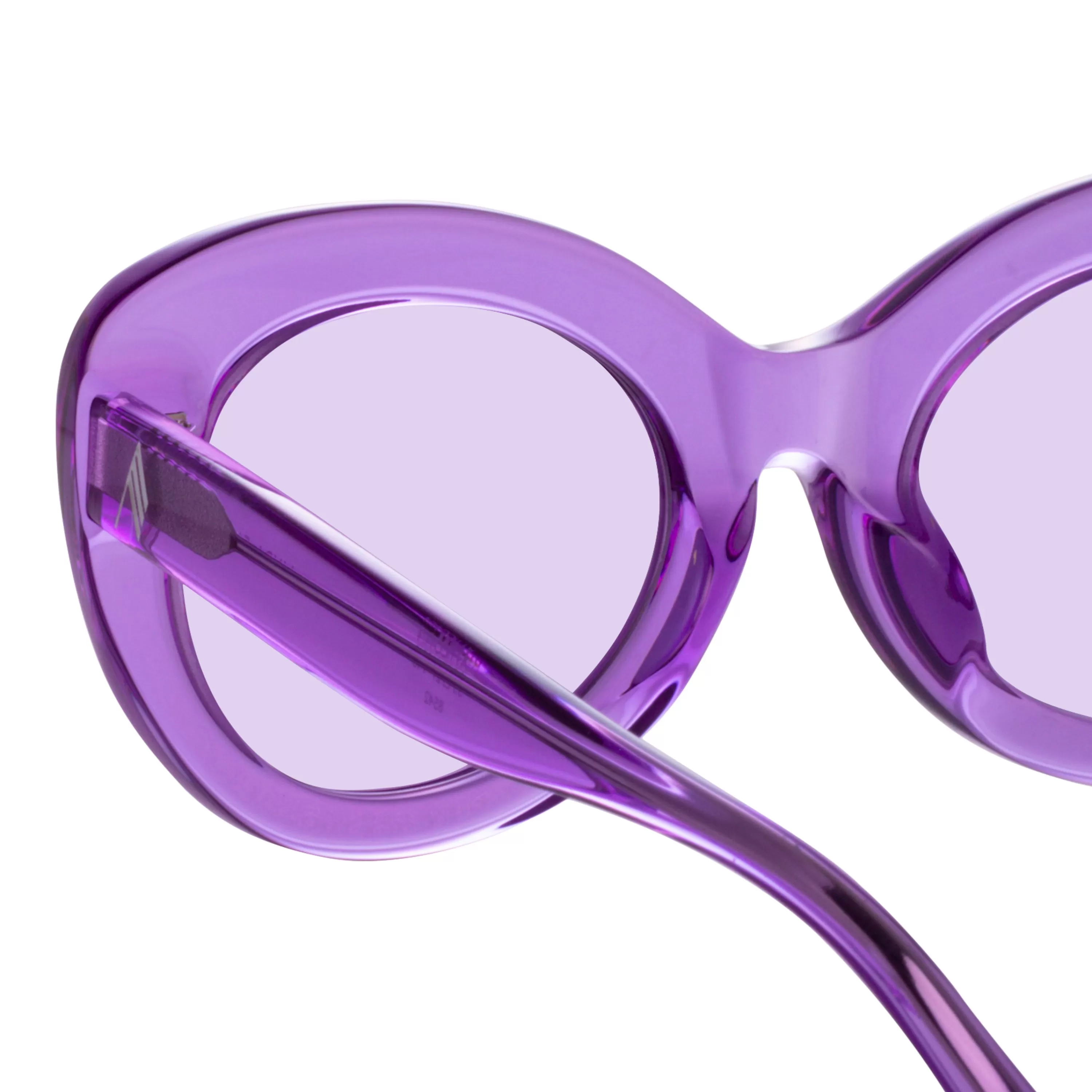 agnes_cat_eye_sunglasses_in_purple_4.webp LINDA FARROW (U.K.) Agnes Cat Eye Sunglasses in Purple