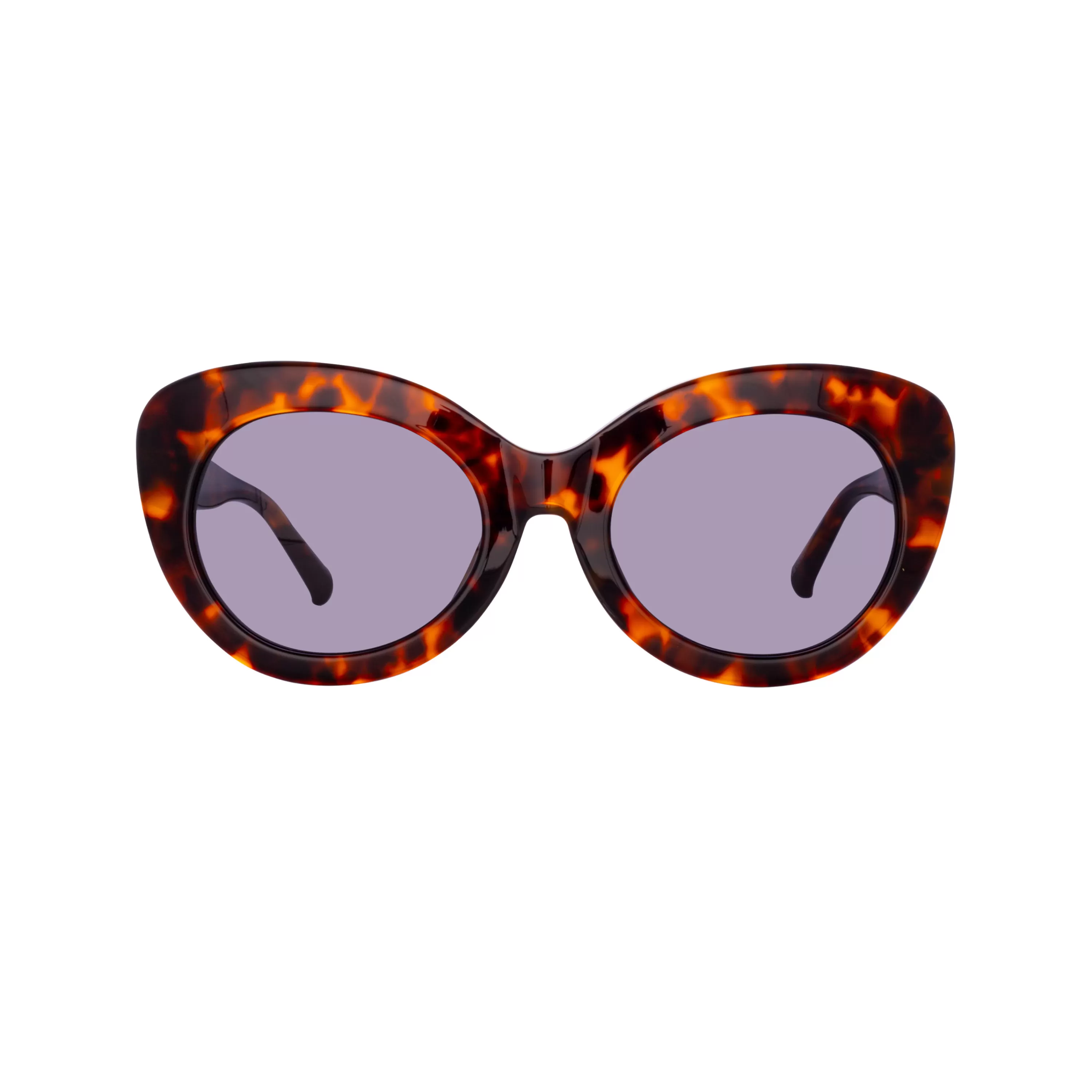 LINDA FARROW (U.K.) Agnes Cat Eye Sunglasses in Tortoiseshell