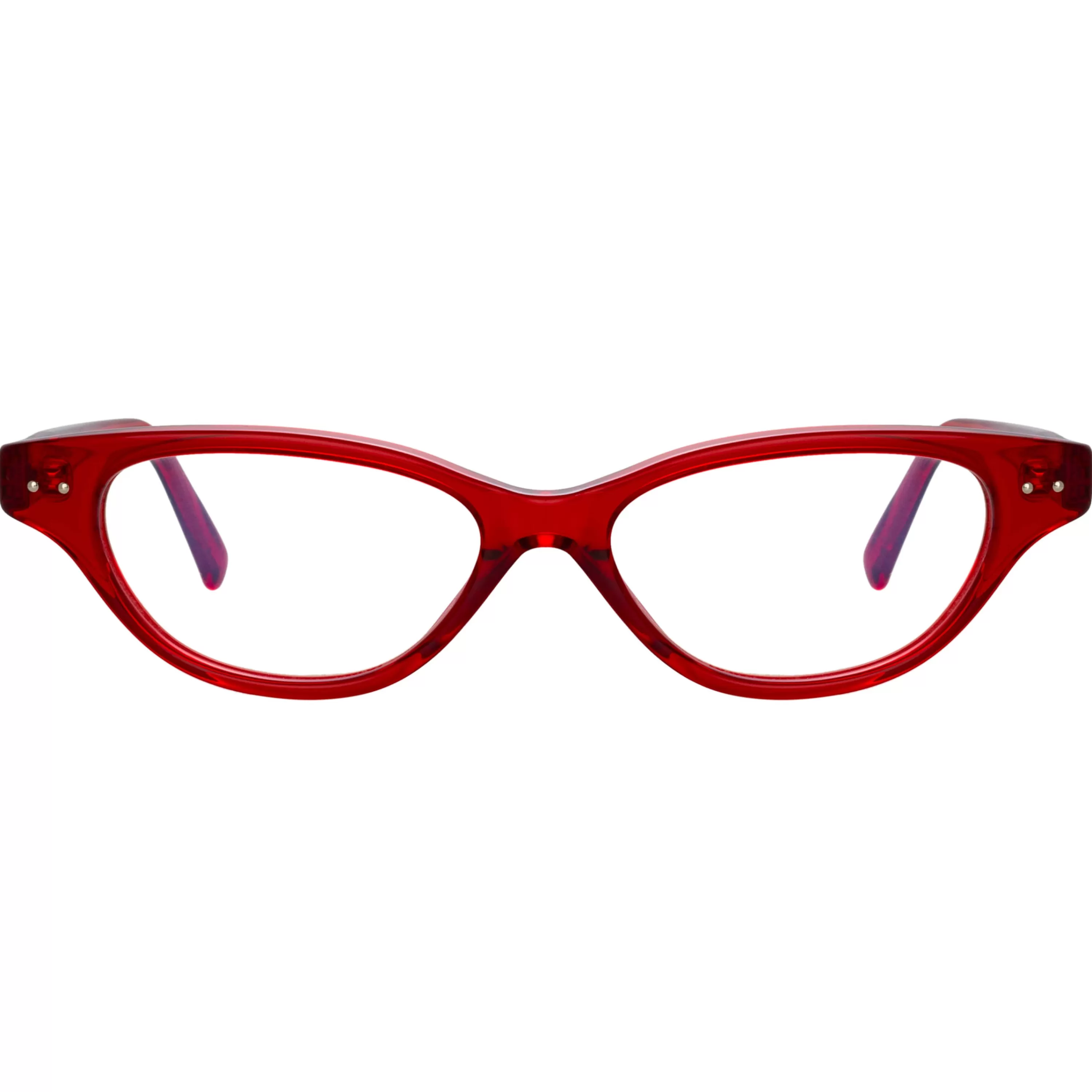 LINDA FARROW UK Alessandra Cat Eye Optical Frame in Red