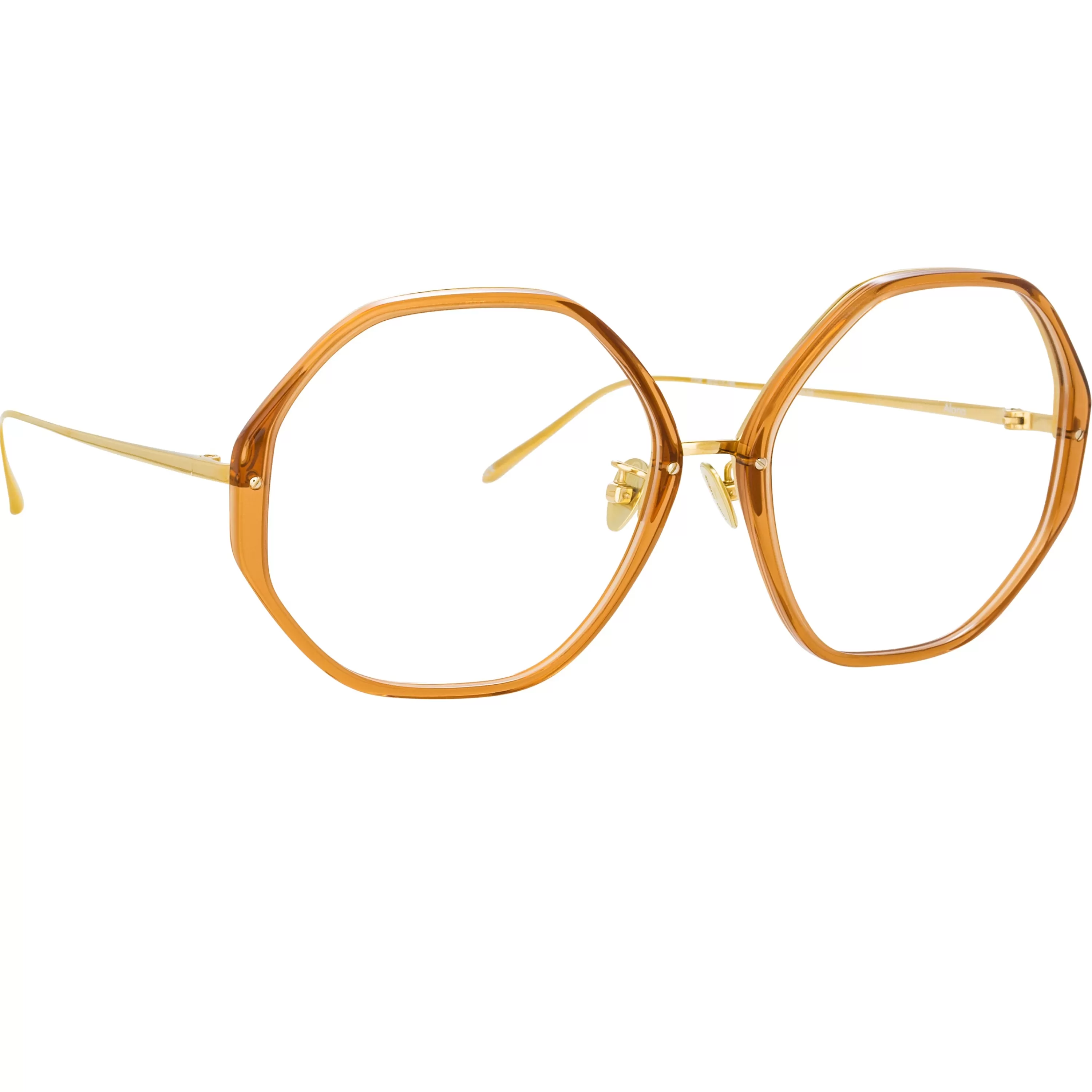 LINDA FARROW (U.K.) Alona Oversized Optical Frame in Tobacco