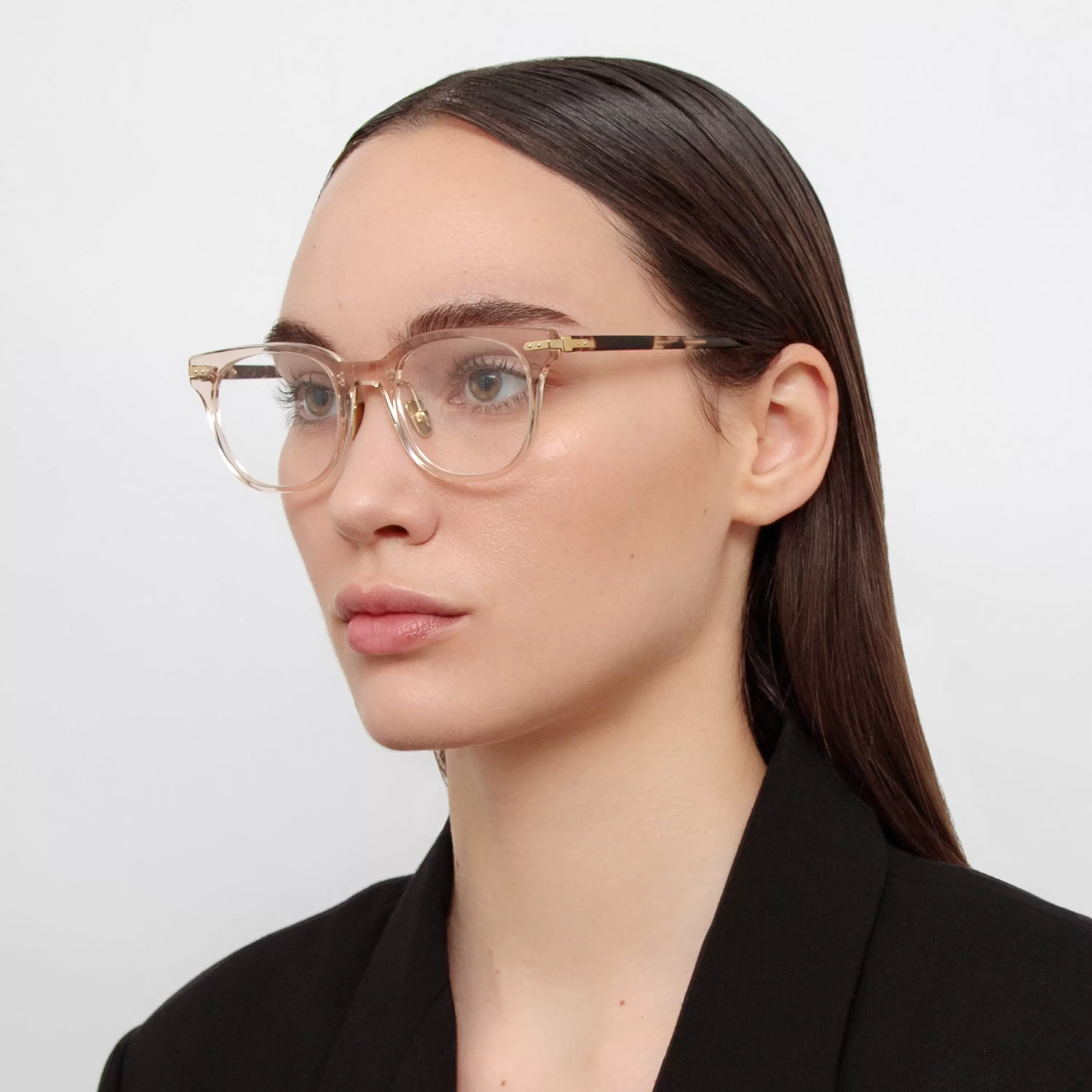 Women Linda Farrow Arch Optical D-Frame in Ash (Asian Fit)