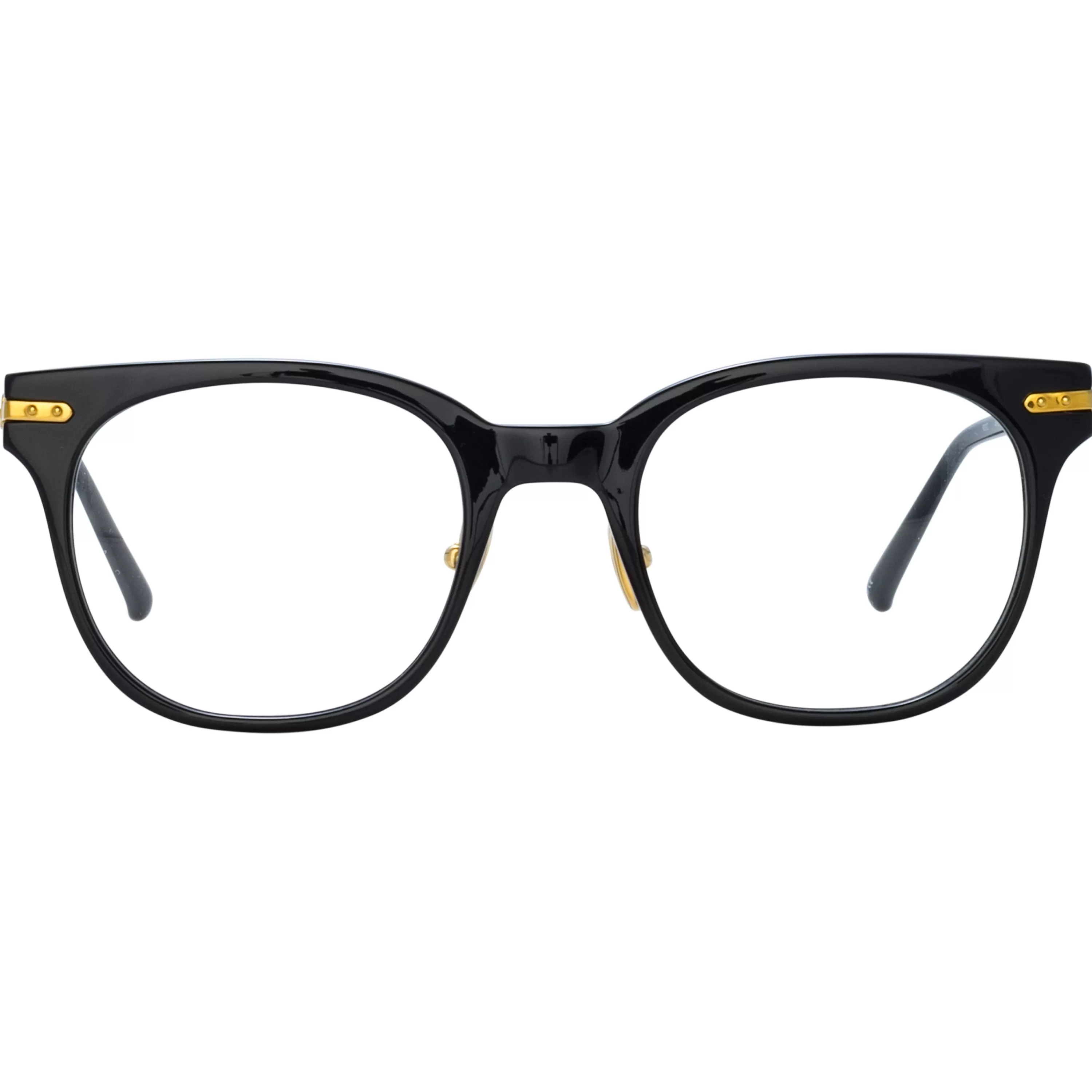 Women Linda Farrow Arch Optical D-Frame in Black (Asian Fit)