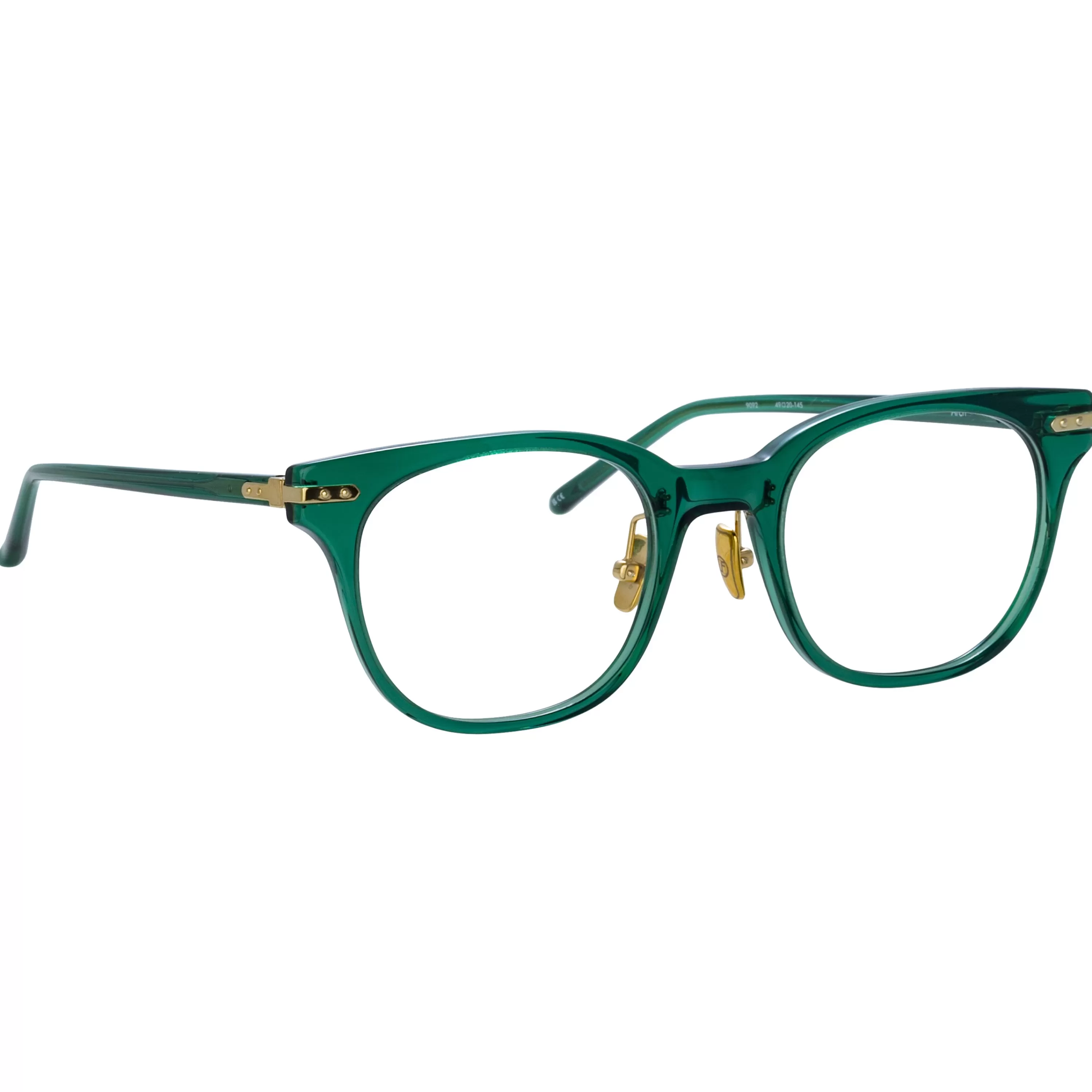 Women Linda Farrow Arch Optical D-Frame in Bottle Green (Asian Fit)