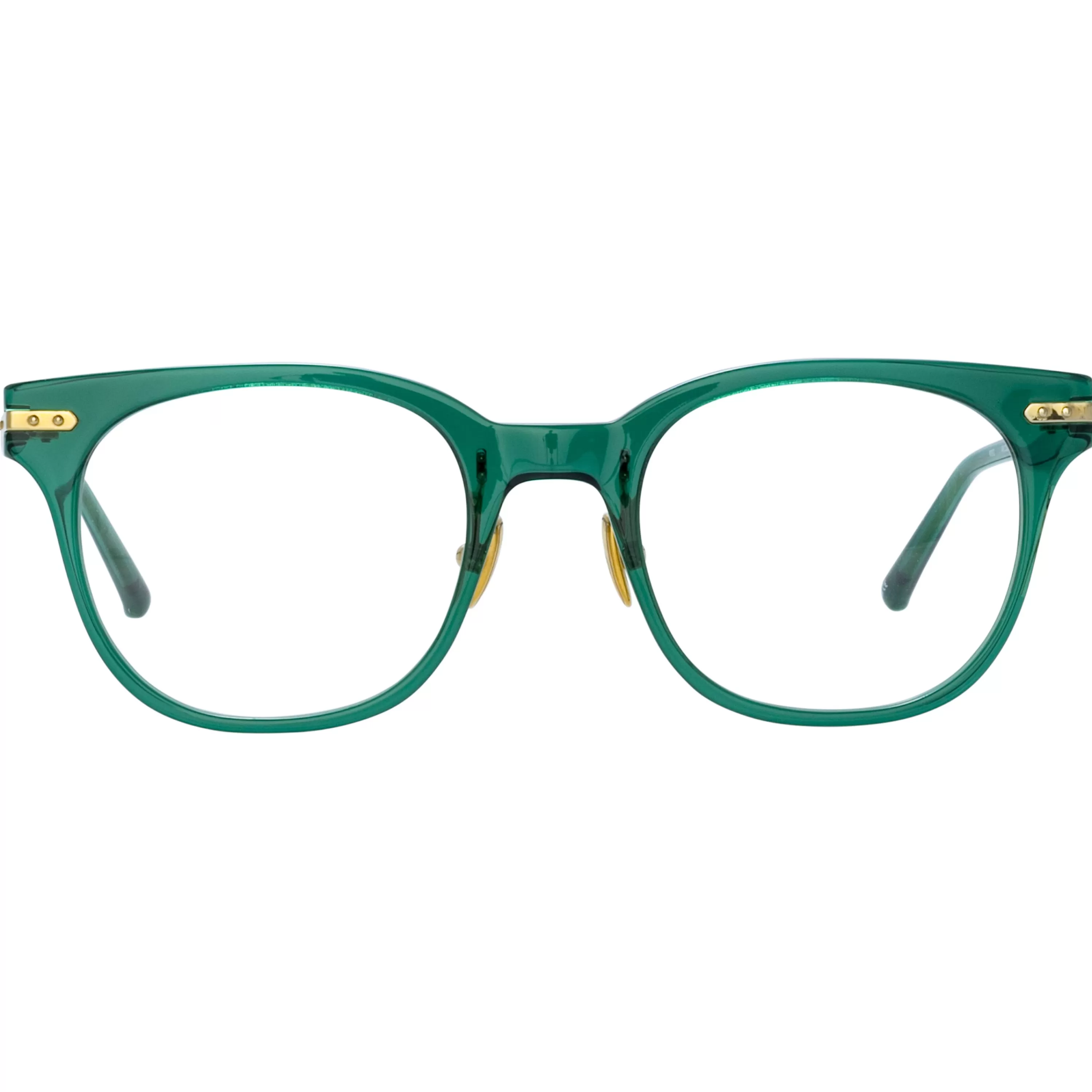 Women Linda Farrow Arch Optical D-Frame in Bottle Green (Asian Fit)