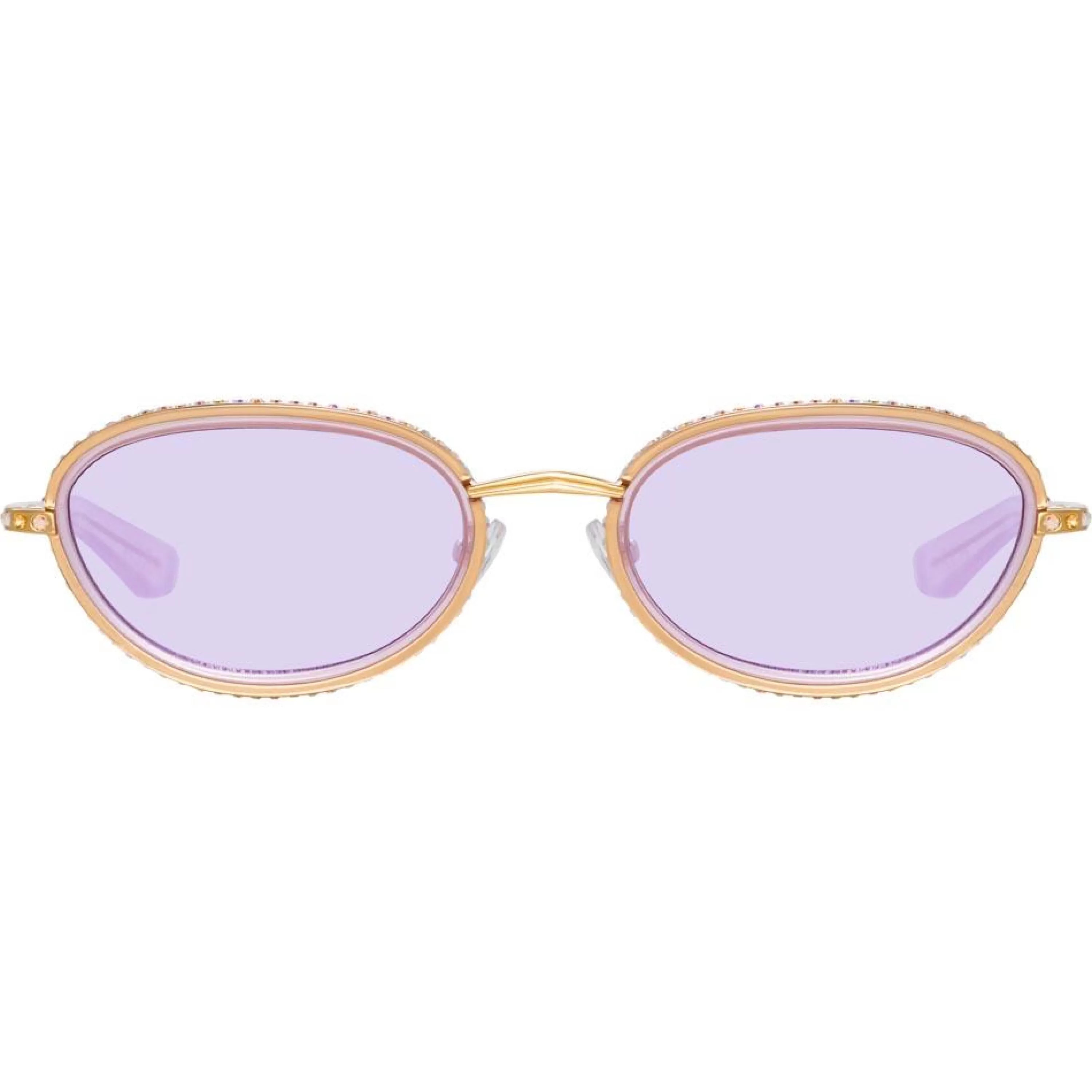 Area 1 Oval Sunglasses in Light Gold Tone