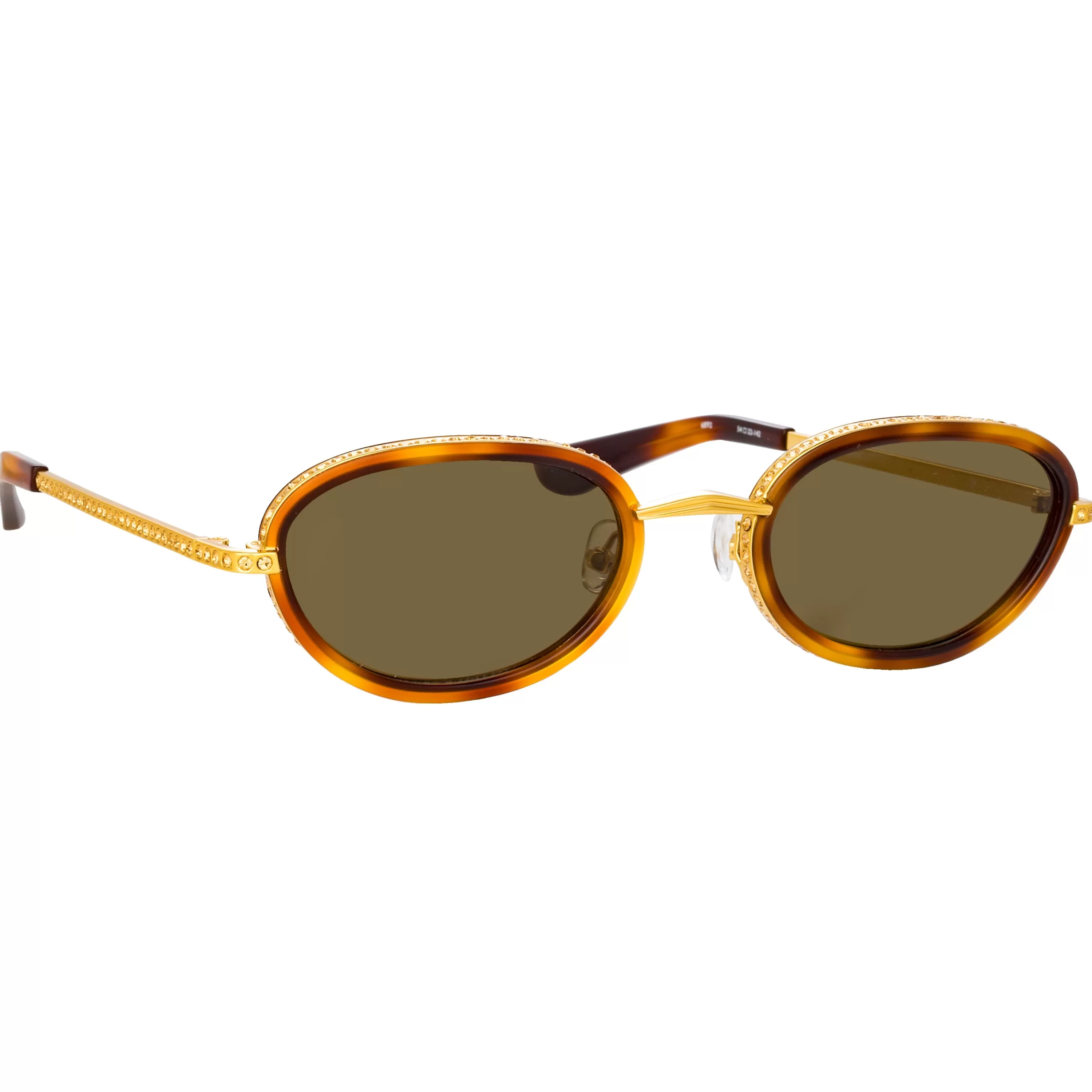 Area 1 Oval Sunglasses in Tortoiseshell and Yellow Gold