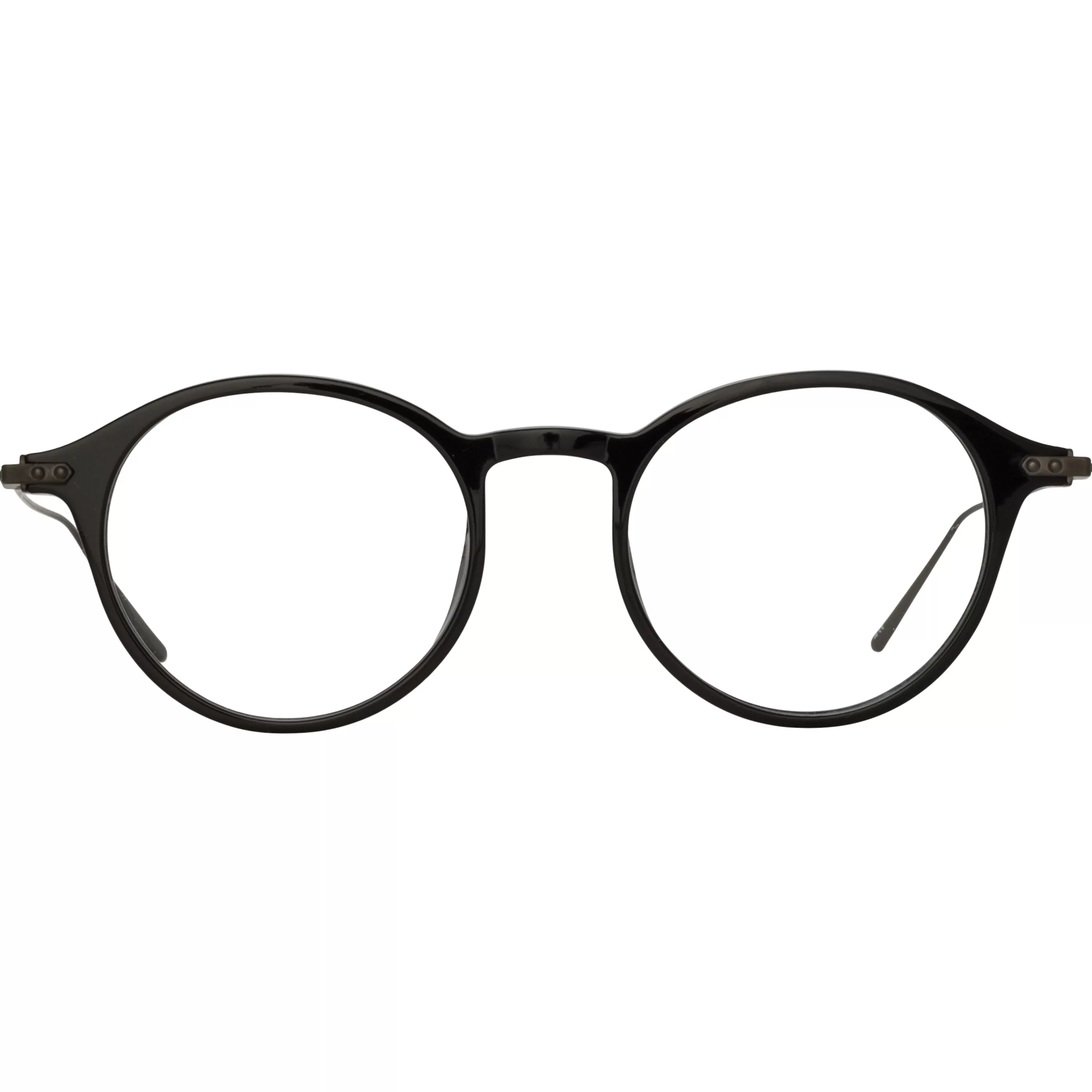 Linda Farrow Arris Oval Optical Frame in Matt Nickel