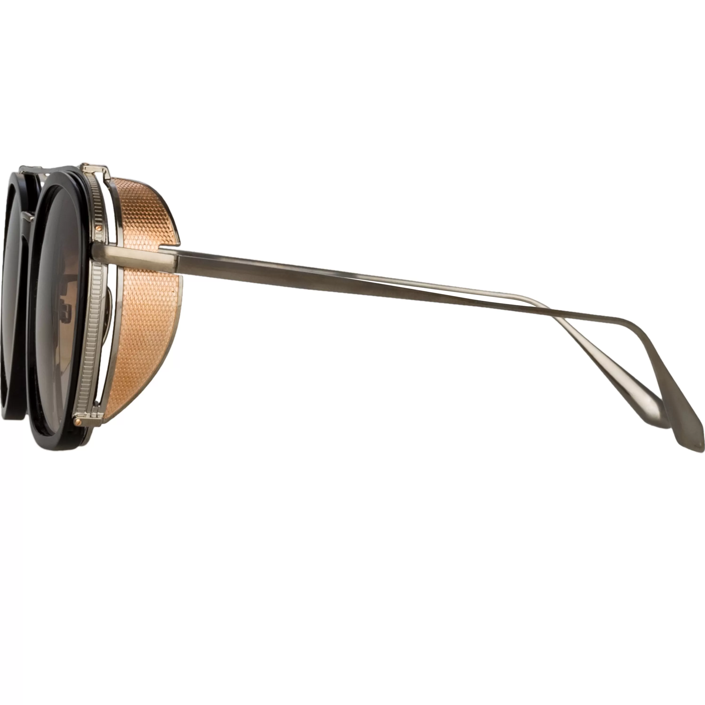 aston_square_sunglasses_in_white_gold_2.webp LINDA FARROW (U.K.) Aston Square Sunglasses in White Gold