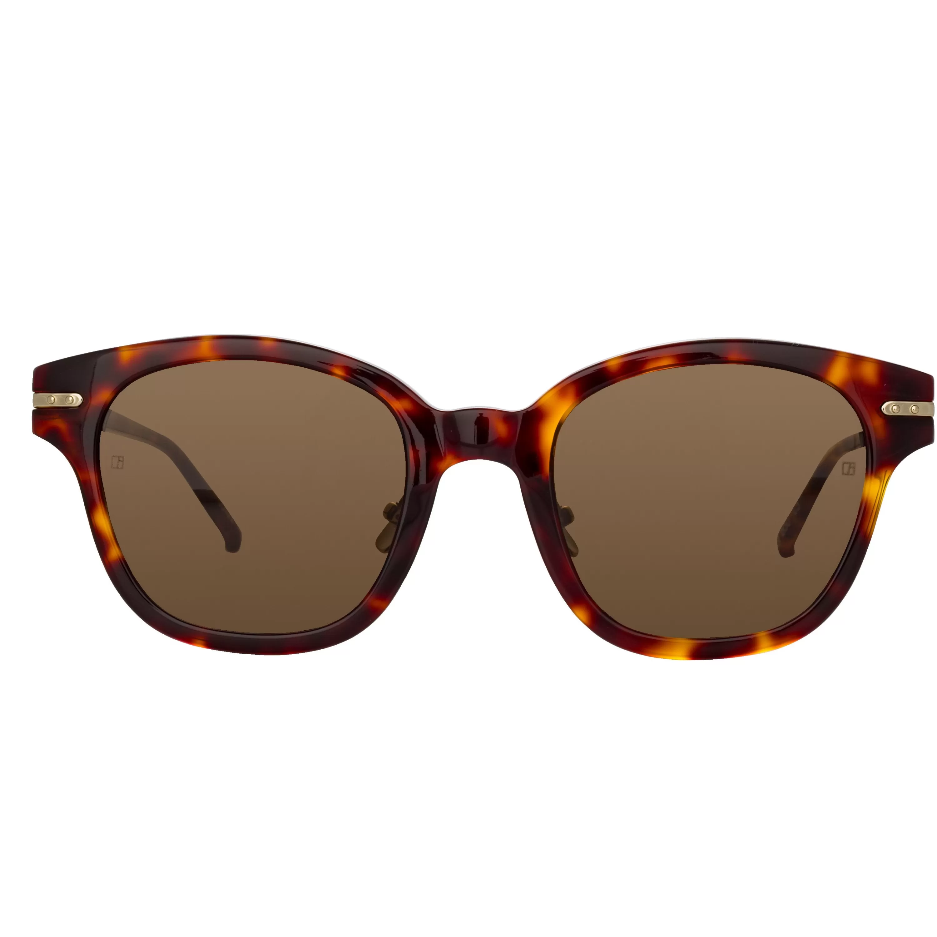 Linda Farrow Linear Atkins A D-Frame Sunglasses in Tortoiseshell