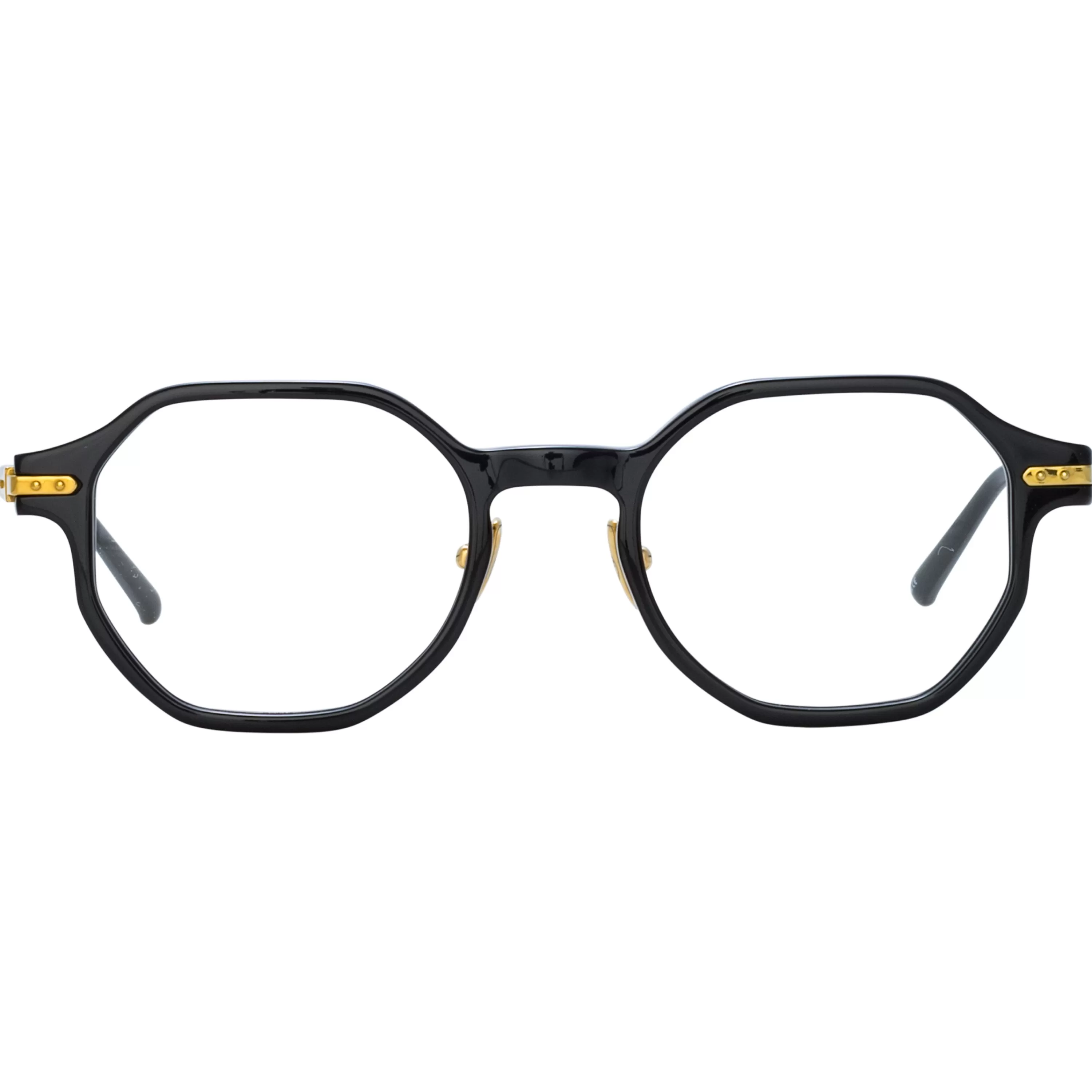 Women Linda Farrow Axis Angular Optical Frame in Black (Asian Fit)