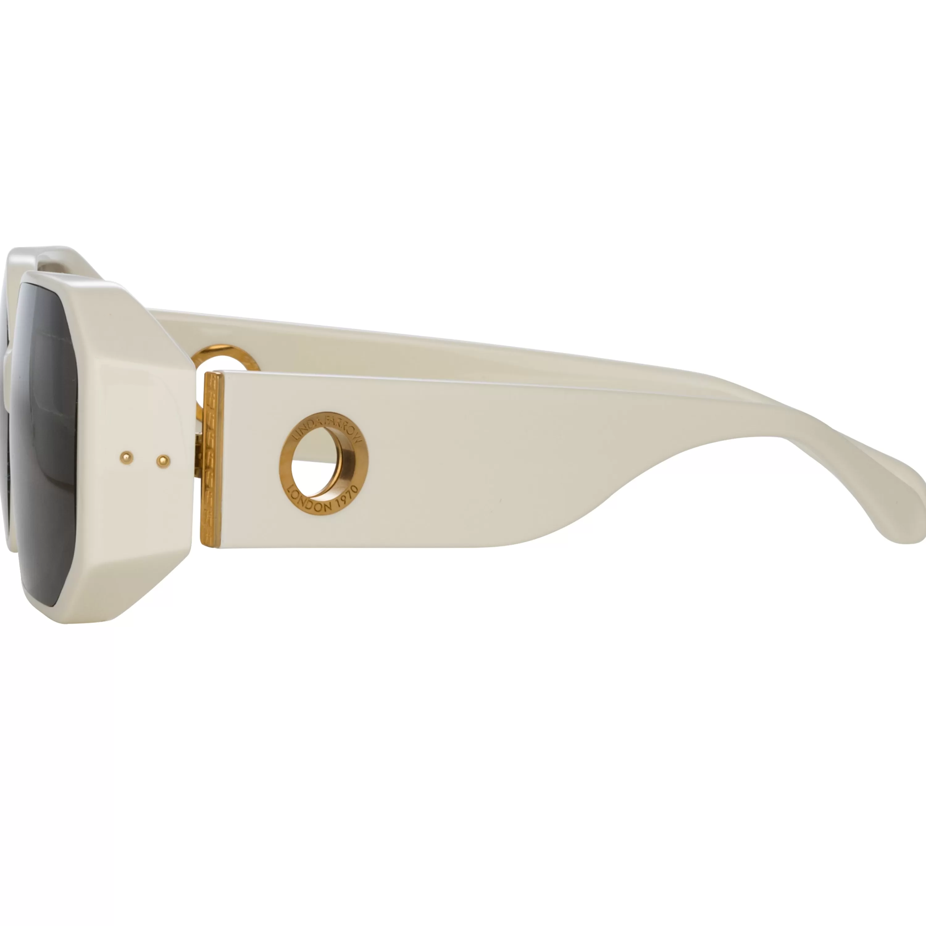 bailey_angular_sunglasses_in_white_3.webp Women LINDA FARROW (U.K.) Bailey Angular Sunglasses in White