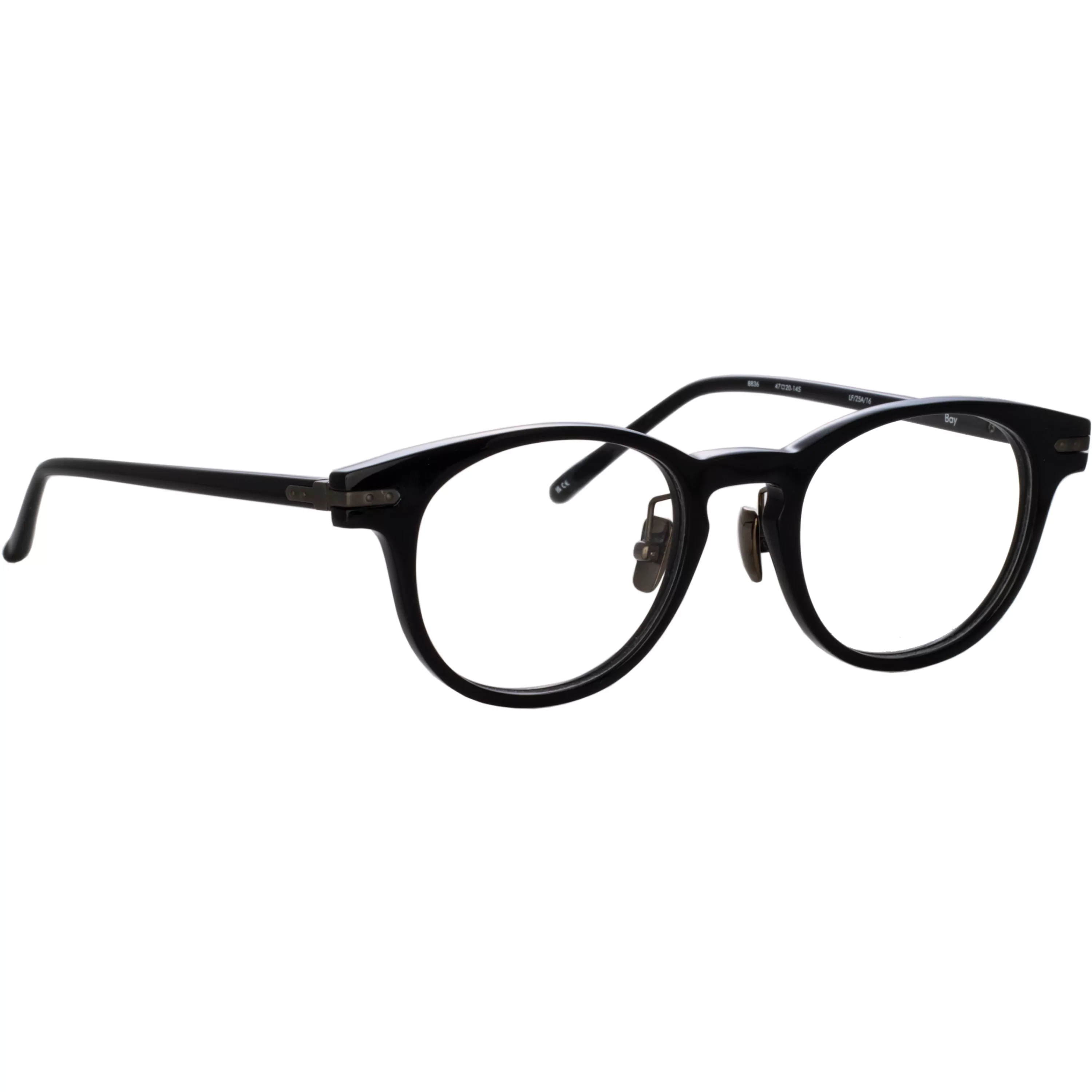 bay_optical_dframe_in_black_and_nickel_asian_fit_2.webp Linda Farrow Bay Optical D-Frame in Black and Nickel (Asian Fit)