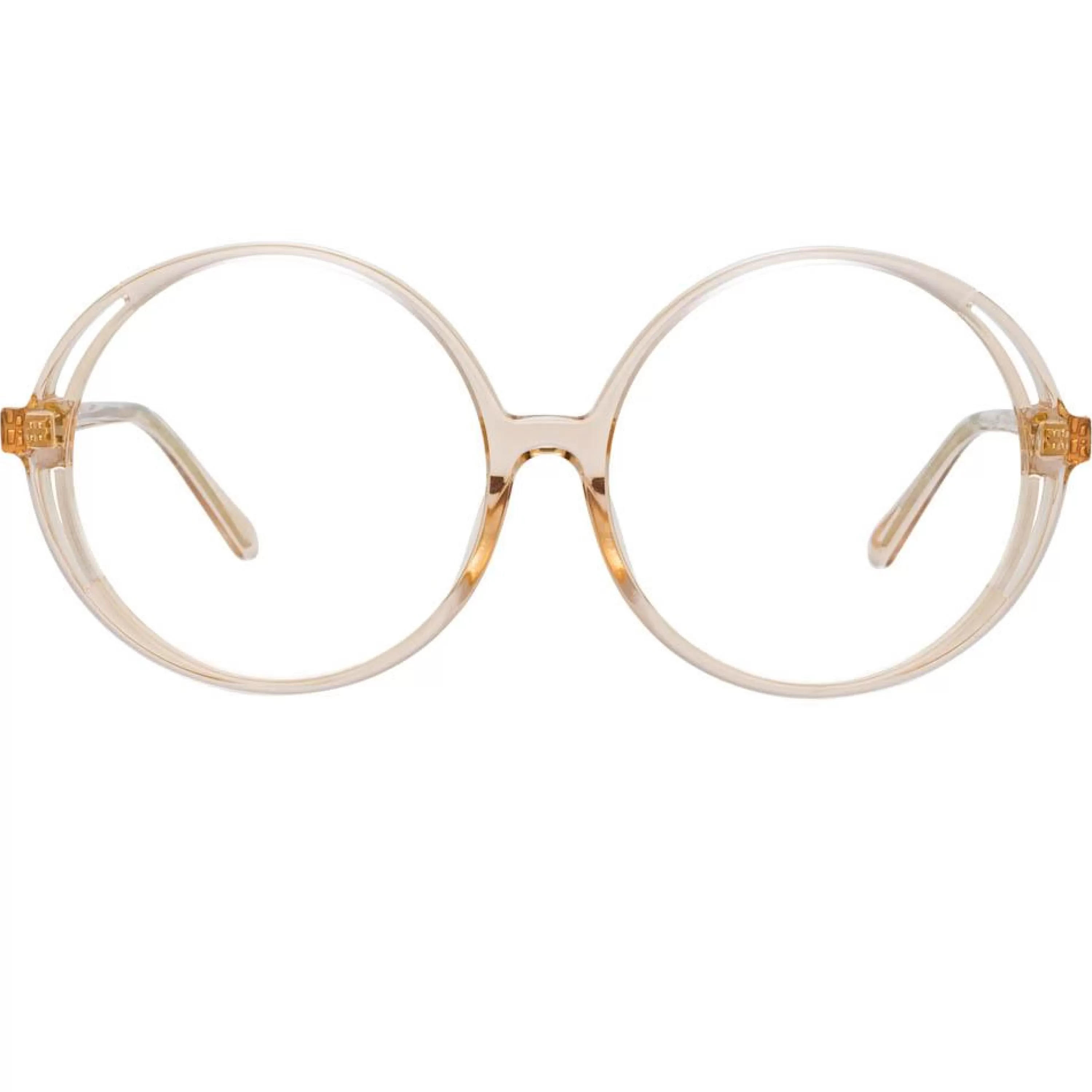 Linda Farrow Bianca Round Optical Frame in Brown