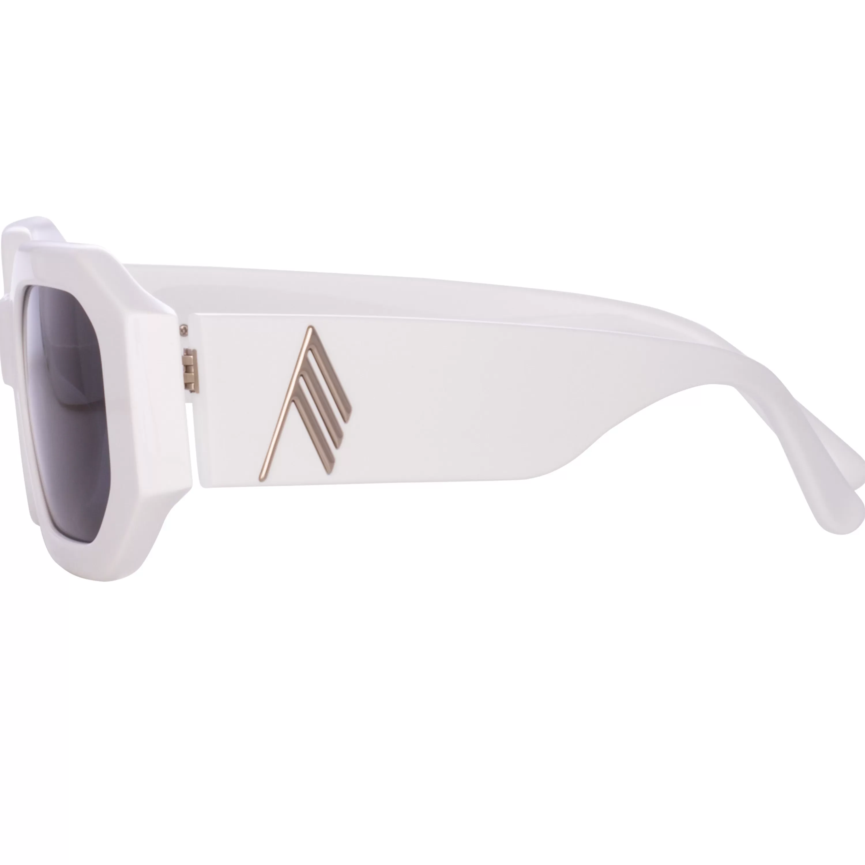 blake_angular_sunglasses_in_white_3.webp LINDA FARROW (U.K.) Blake Angular Sunglasses in White