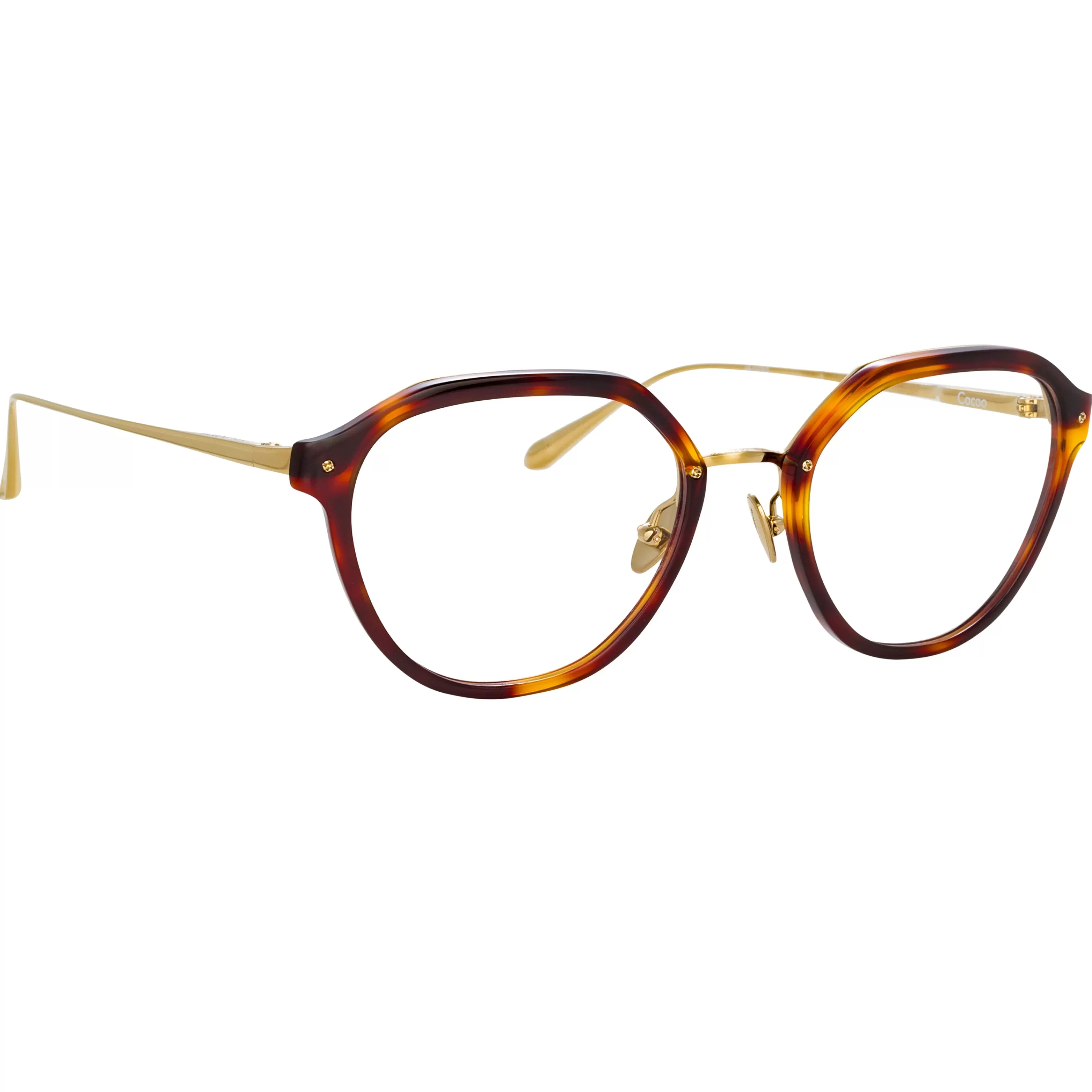 cacao_angular_sunglasses_in_tortoiseshell_2.webp LINDA FARROW (U.K.) Cacao Angular Sunglasses in Tortoiseshell