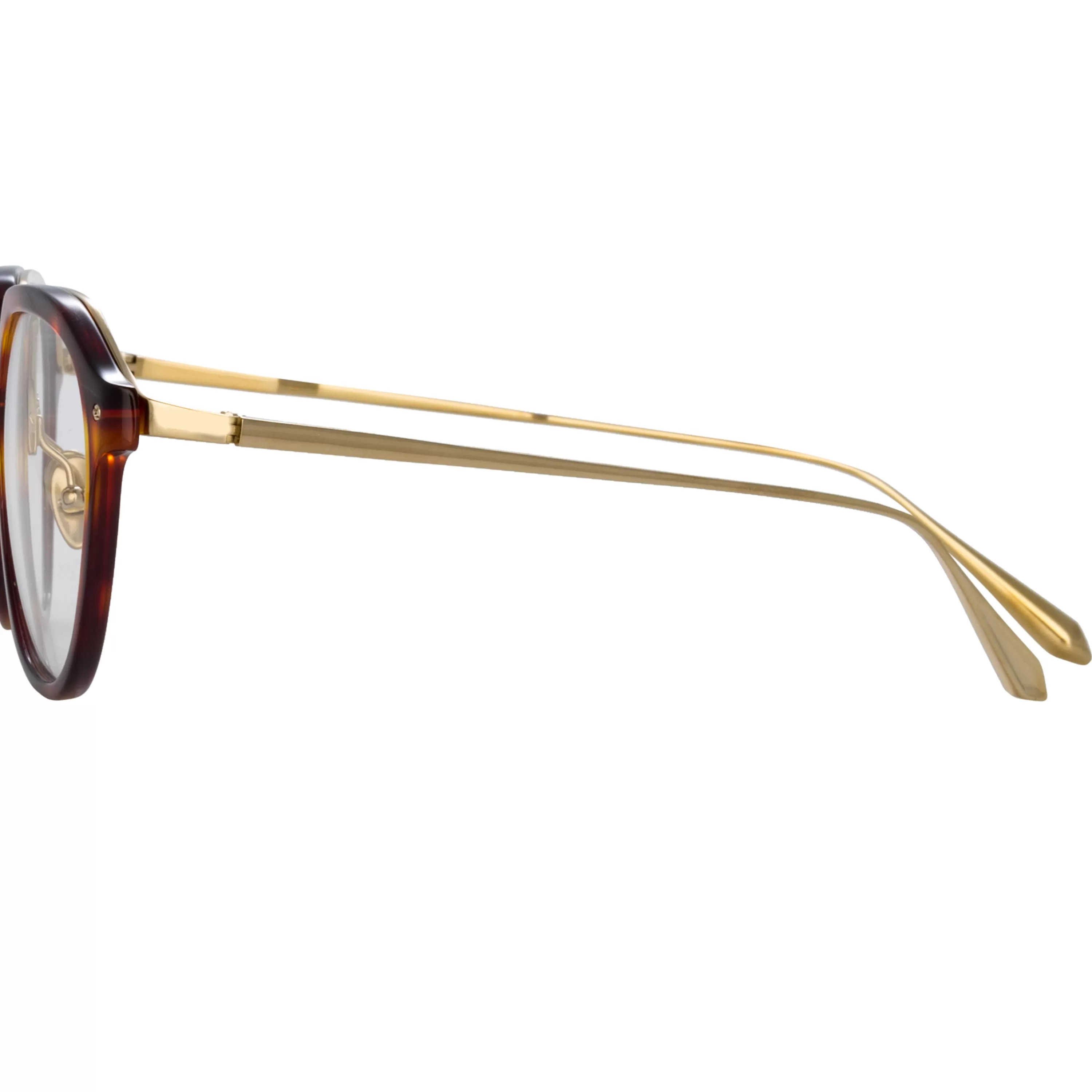 cacao_angular_sunglasses_in_tortoiseshell_3.webp LINDA FARROW (U.K.) Cacao Angular Sunglasses in Tortoiseshell