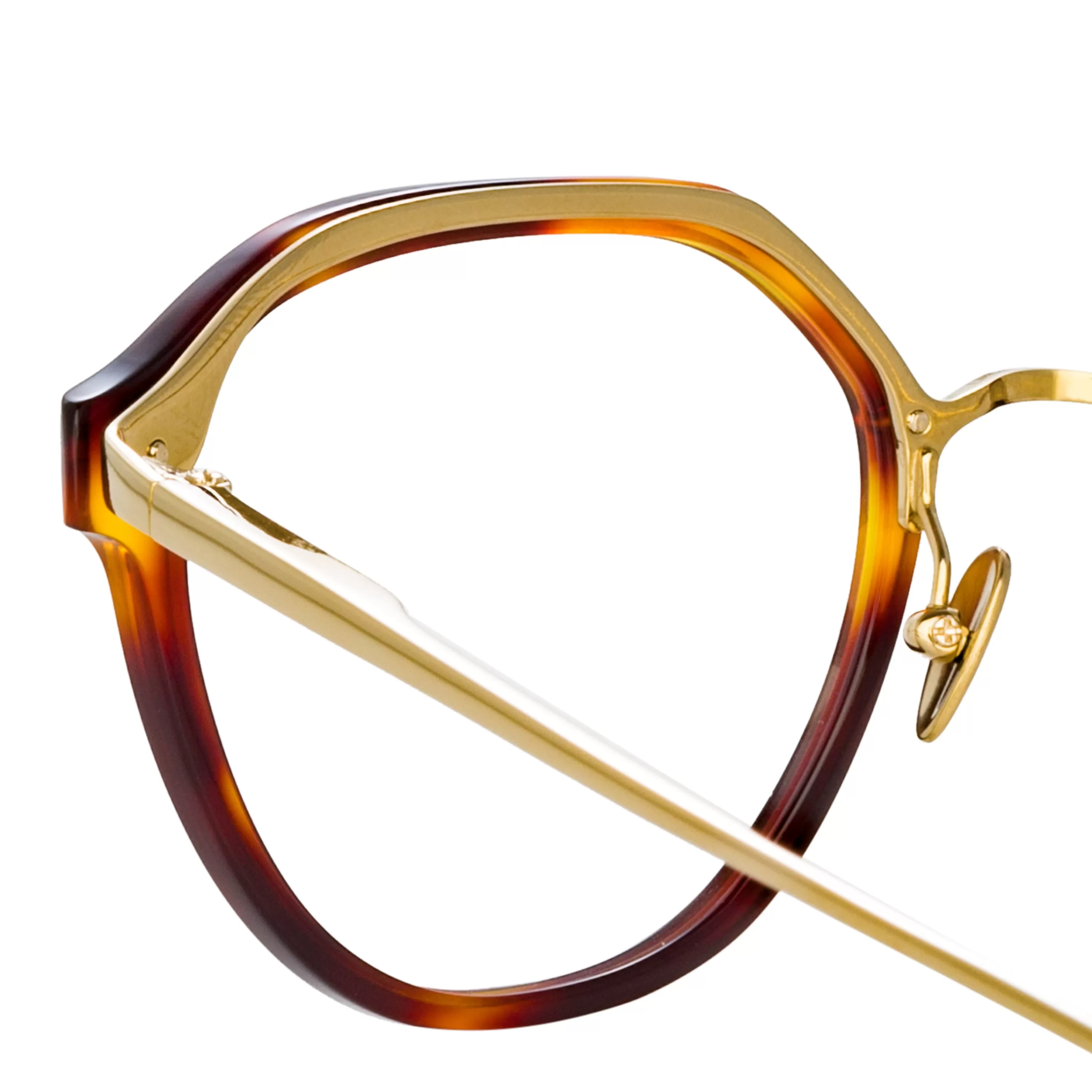 cacao_angular_sunglasses_in_tortoiseshell_4.webp LINDA FARROW (U.K.) Cacao Angular Sunglasses in Tortoiseshell