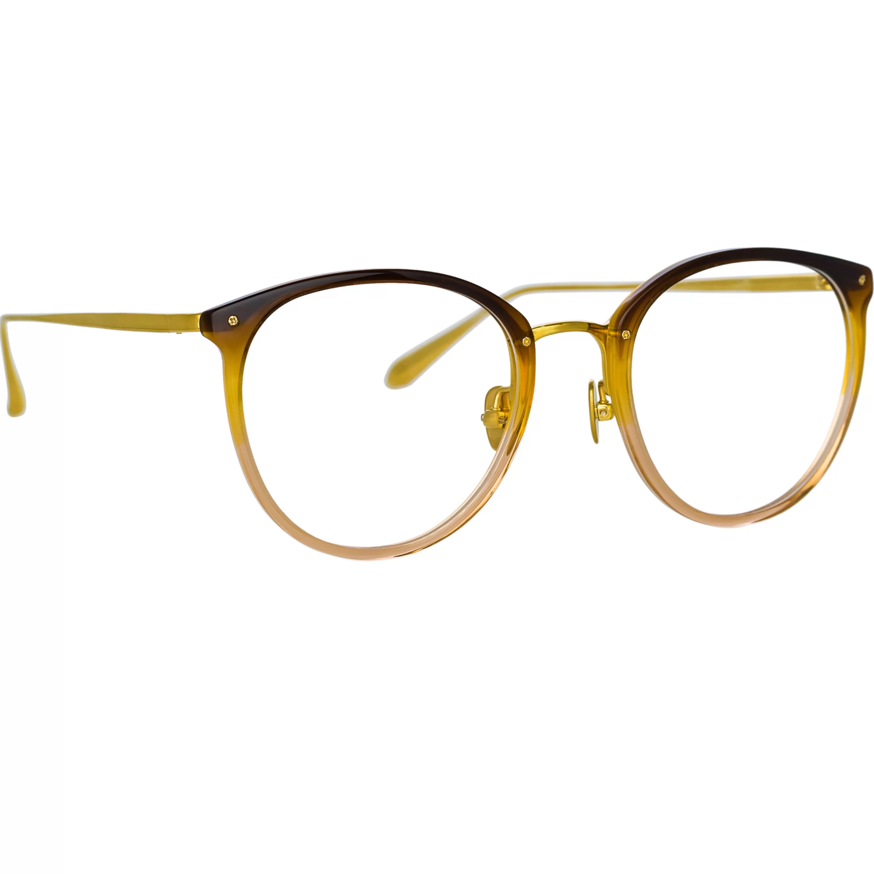 Women LINDA FARROW (U.K.) Calthorpe Oval Optical Frame in Brown Gradient