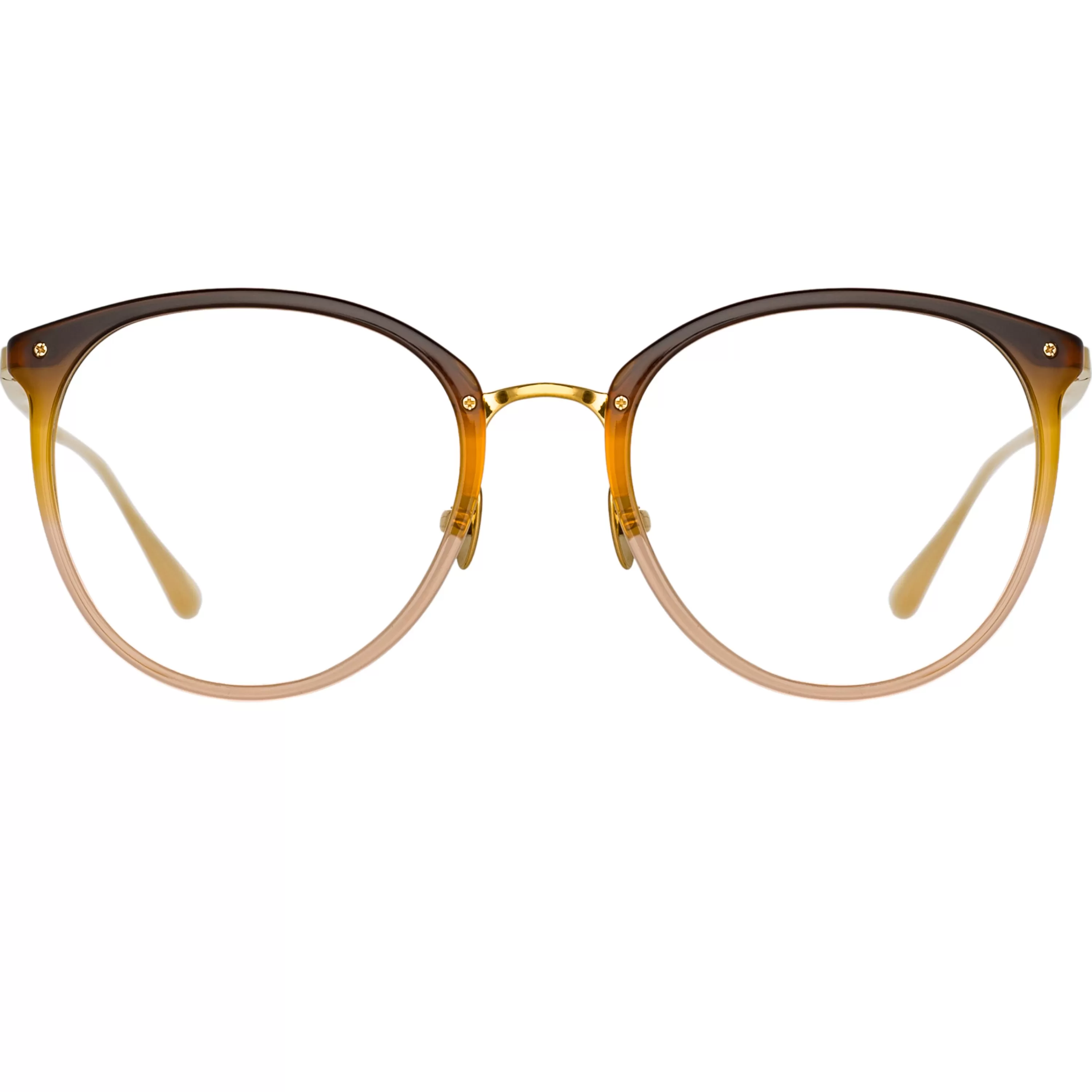 Women LINDA FARROW (U.K.) Calthorpe Oval Optical Frame in Brown Gradient