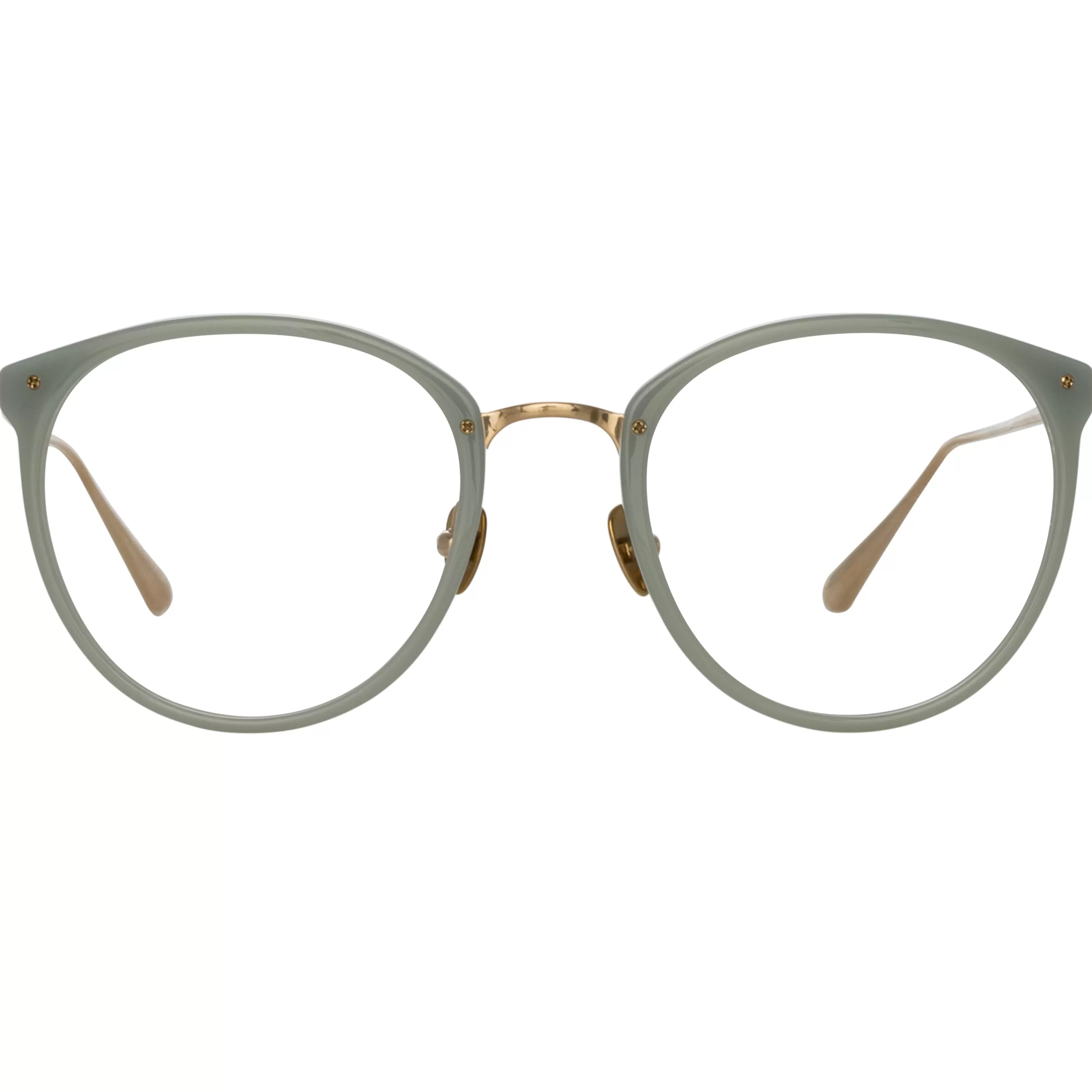 Women Linda Farrow Calthorpe Oval Optical Frame in Steel