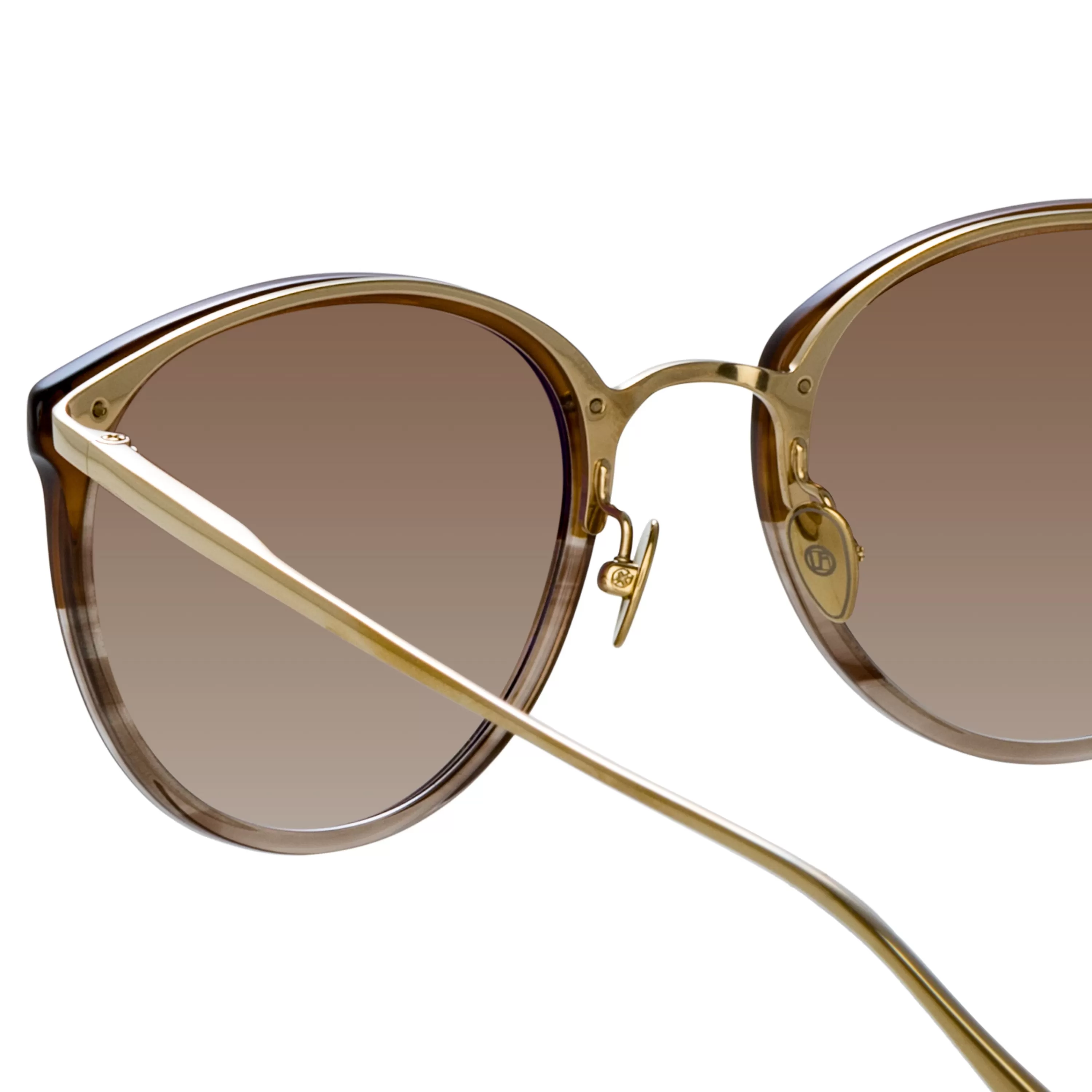 calthorpe_oval_sunglasses_in_caramel_horn_4.webp Women Linda Farrow Calthorpe Oval Sunglasses in Caramel Horn