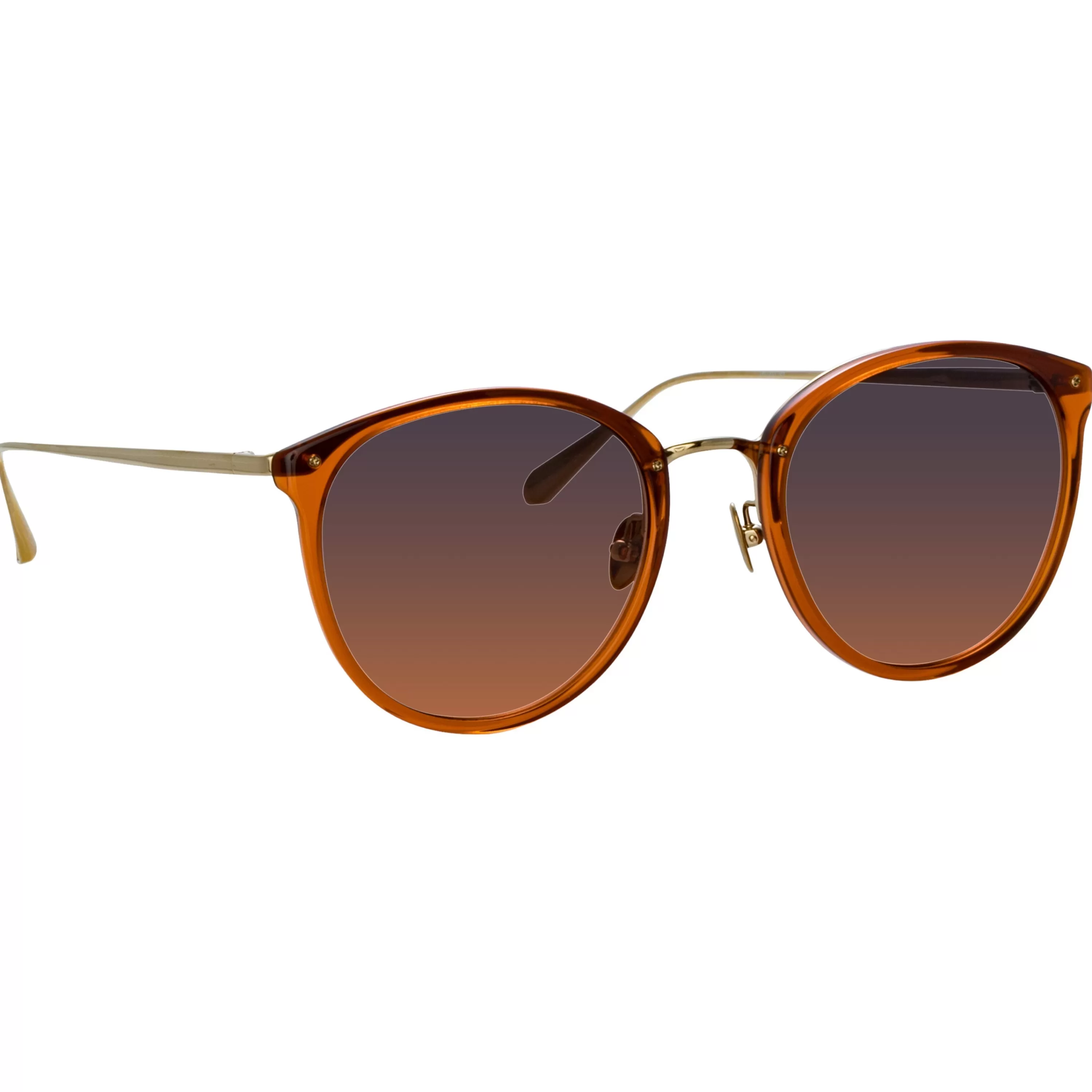 calthorpe_oval_sunglasses_in_orange_2.webp Women Linda Farrow Calthorpe Oval Sunglasses in Orange