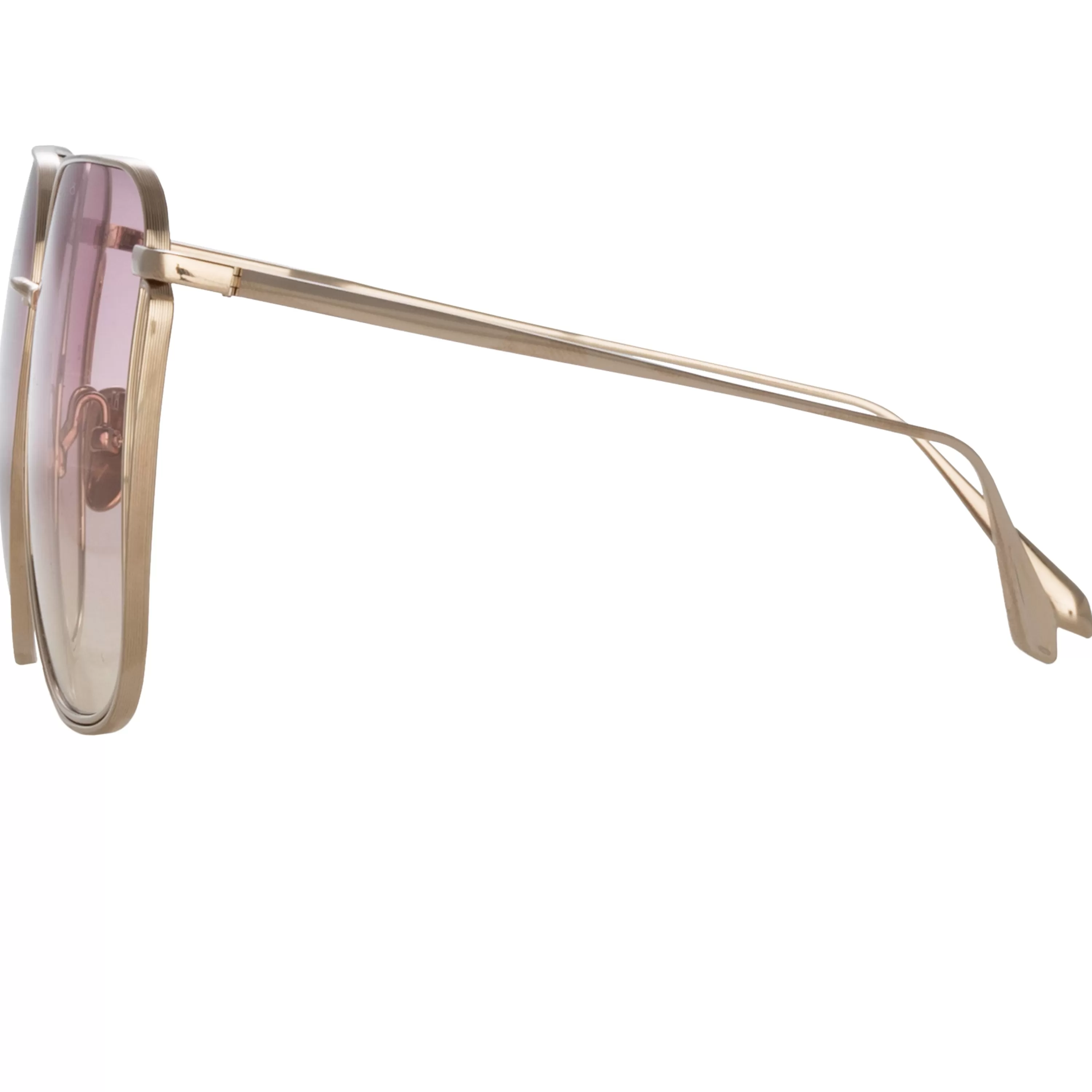 camry_oversized_sunglasses_in_light_gold_and_lilac_3.webp Women LINDA FARROW (U.K.) Camry Oversized Sunglasses in Light Gold and Lilac