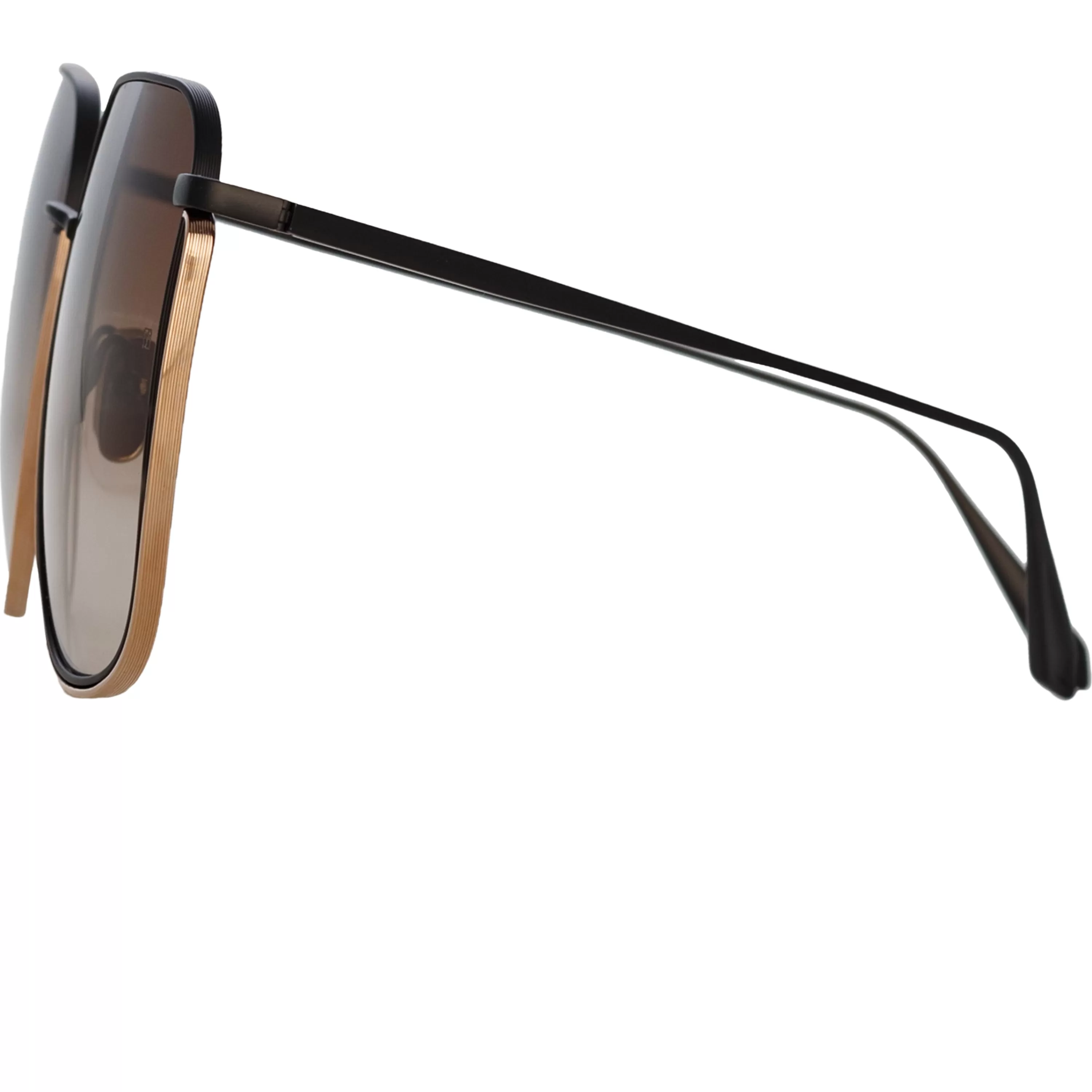 camry_oversized_sunglasses_in_nickel_2.webp Women LINDA FARROW (U.K.) Camry Oversized Sunglasses in Nickel