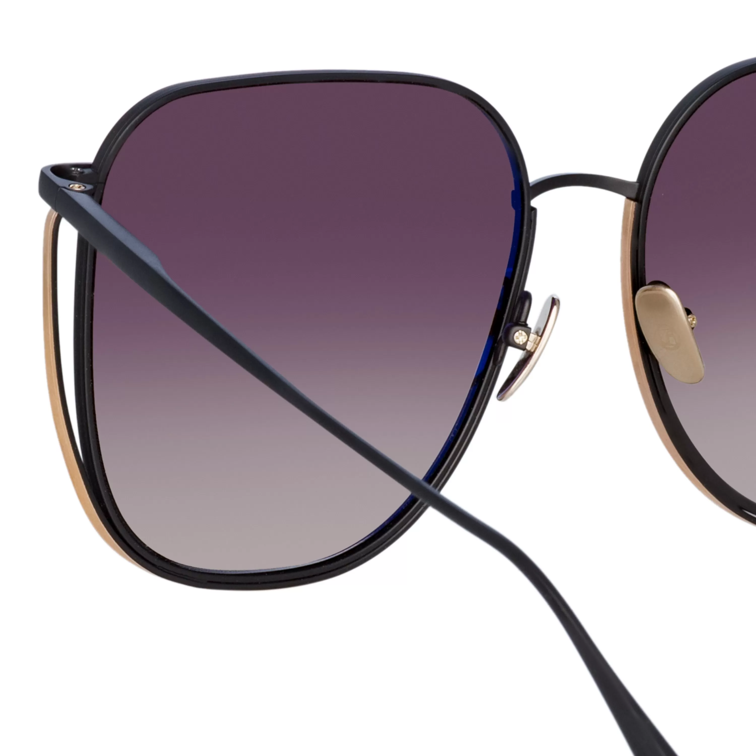 camry_oversized_sunglasses_in_nickel_3.webp Women LINDA FARROW (U.K.) Camry Oversized Sunglasses in Nickel