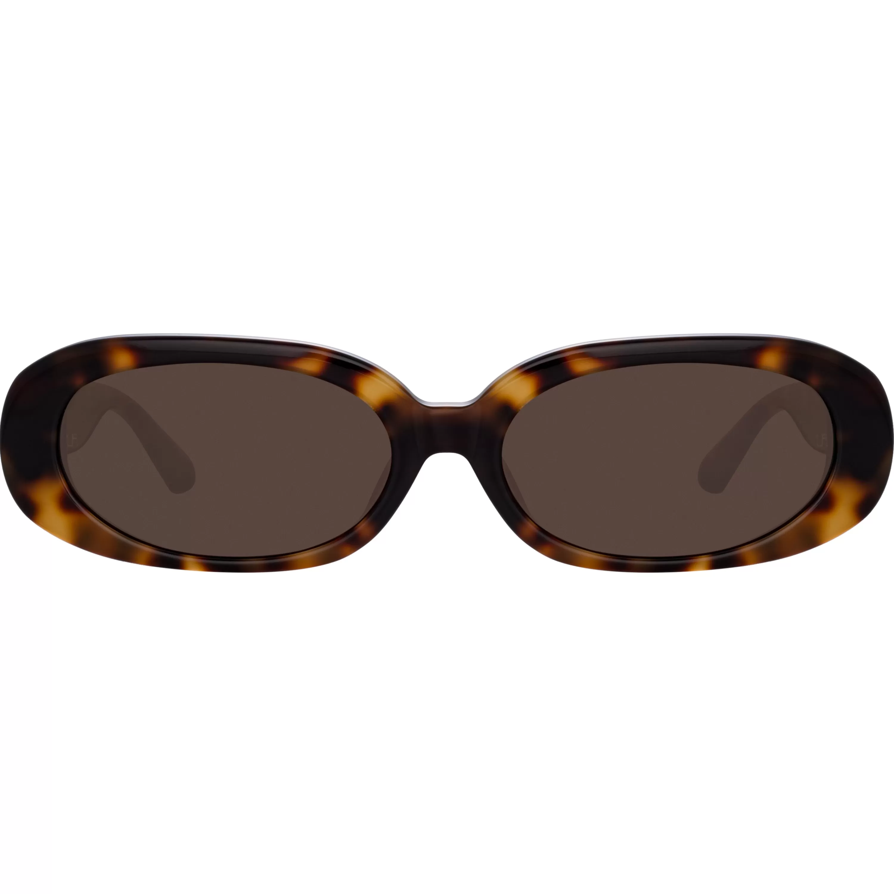 Women LINDA FARROW (U.K.) Cara Oval Sunglasses in Tortoiseshell