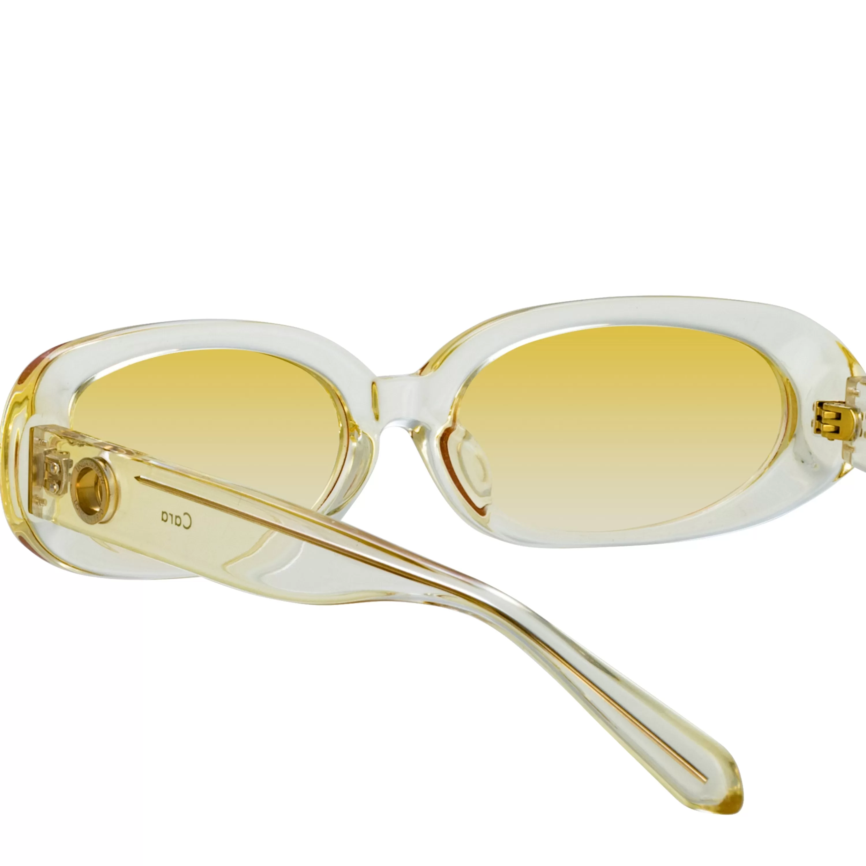 cara_oval_sunglasses_in_yellow_4.webp Women LINDA FARROW (U.K.) Cara Oval Sunglasses in Yellow