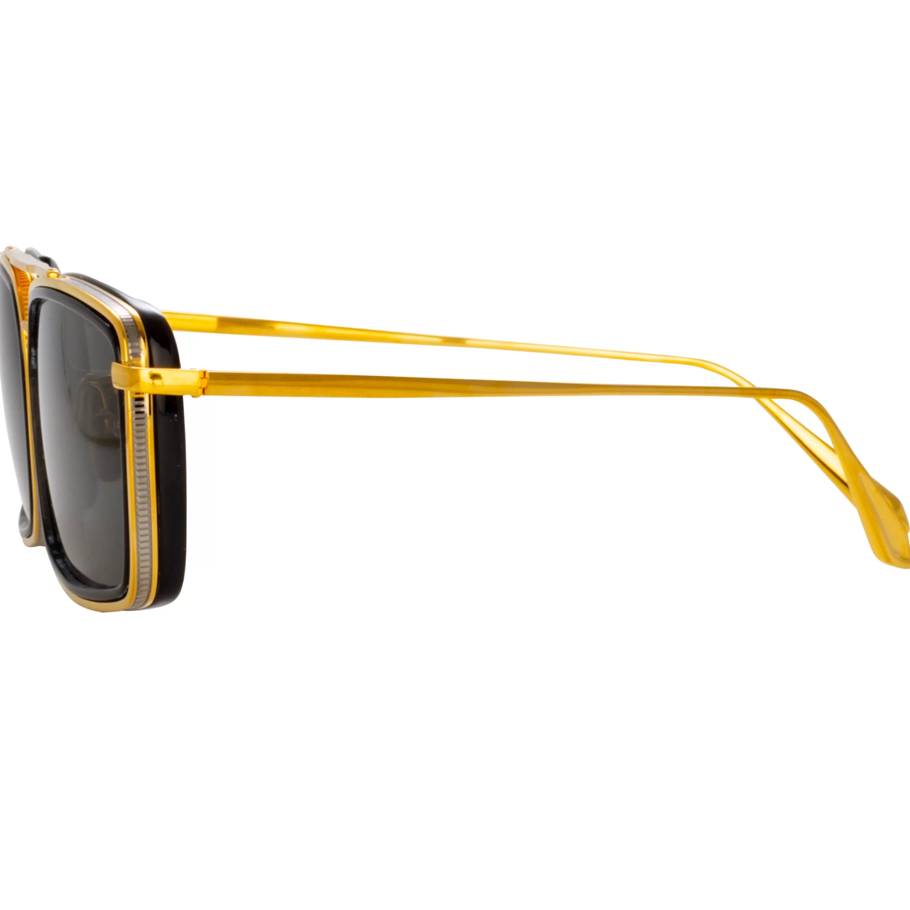 cassia_rectangular_sunglasses_in_yellow_gold_3.webp Women LINDA FARROW (U.K.) Cassia Rectangular Sunglasses in Yellow Gold