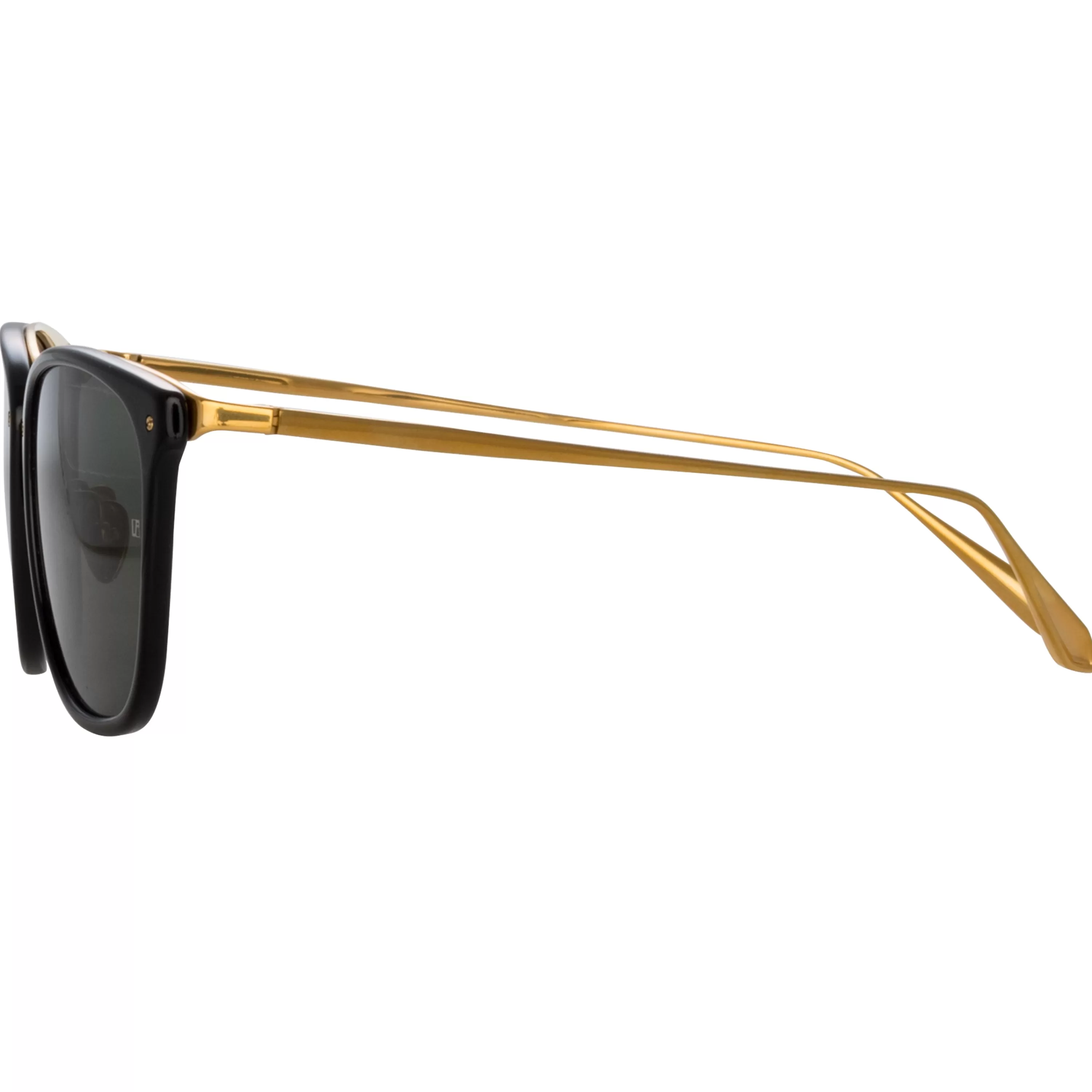 cassin_dframe_sunglasses_in_black_3.webp Women LINDA FARROW (U.K.) Cassin D-Frame Sunglasses in Black