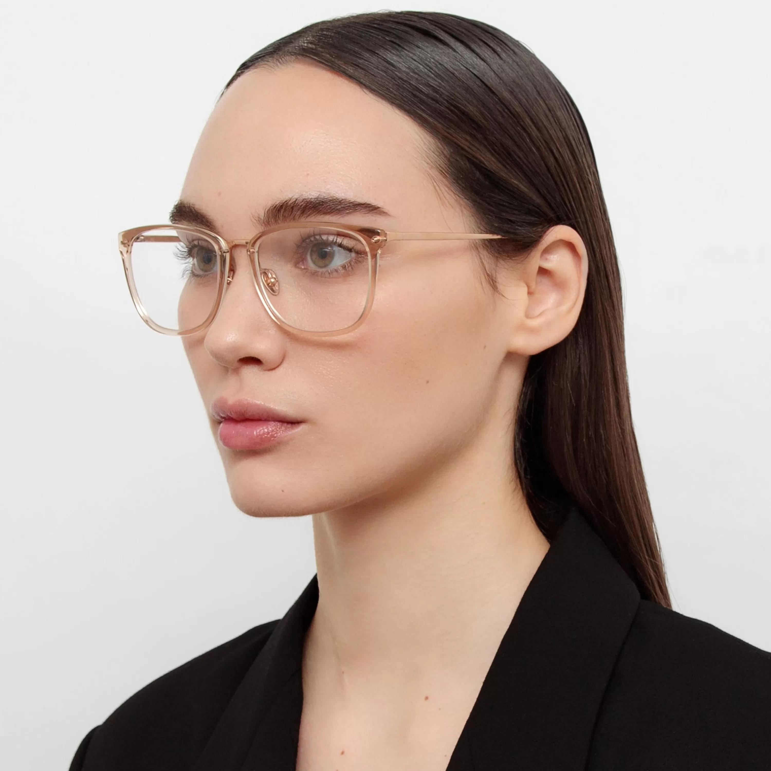 Women LINDA FARROW (U.K.) Cassin Optical D-Frame in Ash