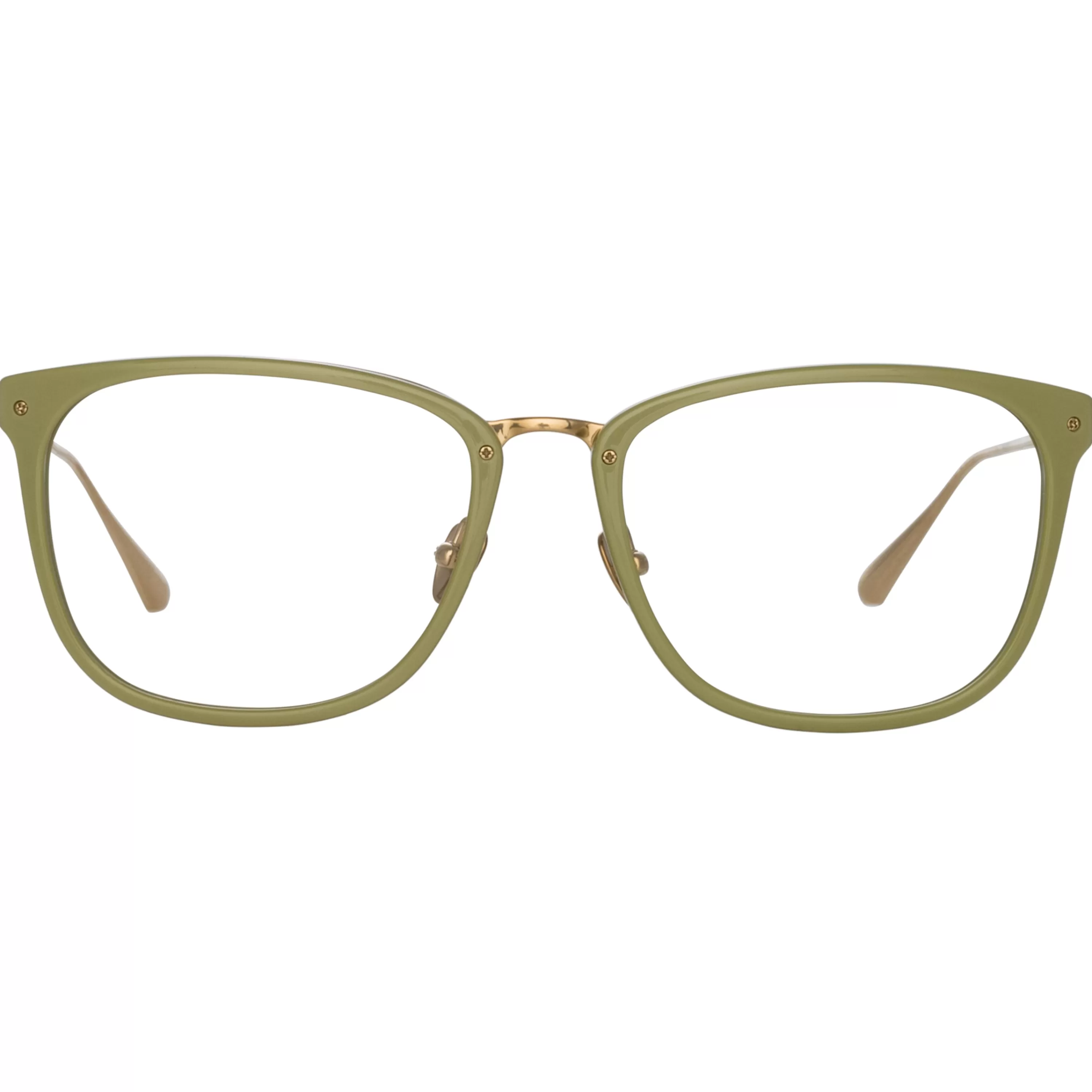 Women LINDA FARROW (U.K.) Cassin Optical D-Frame in Sage