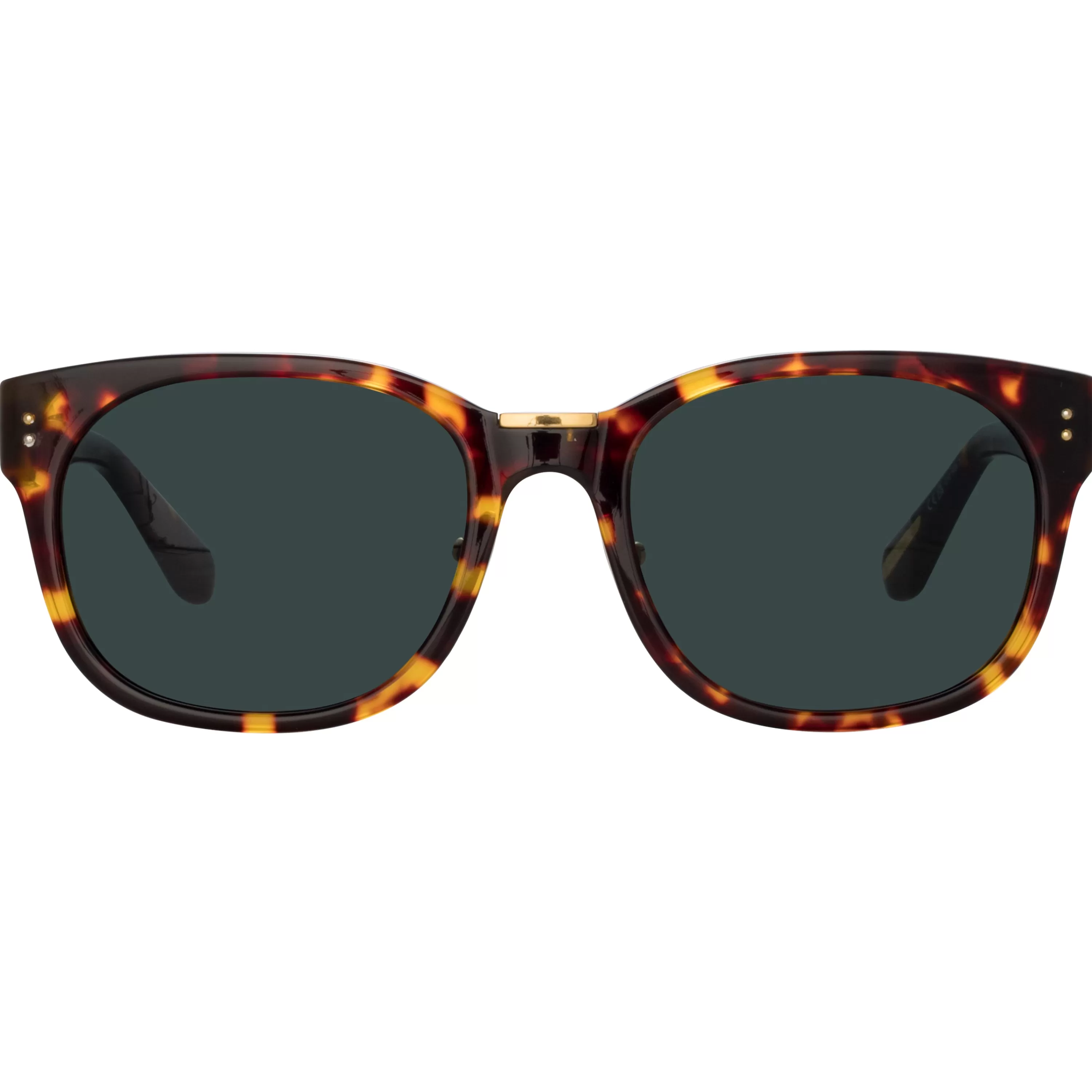 LINDA FARROW (U.K.) Cedric A Rectangular Sunglasses in Tortoiseshell (Asian Fit)