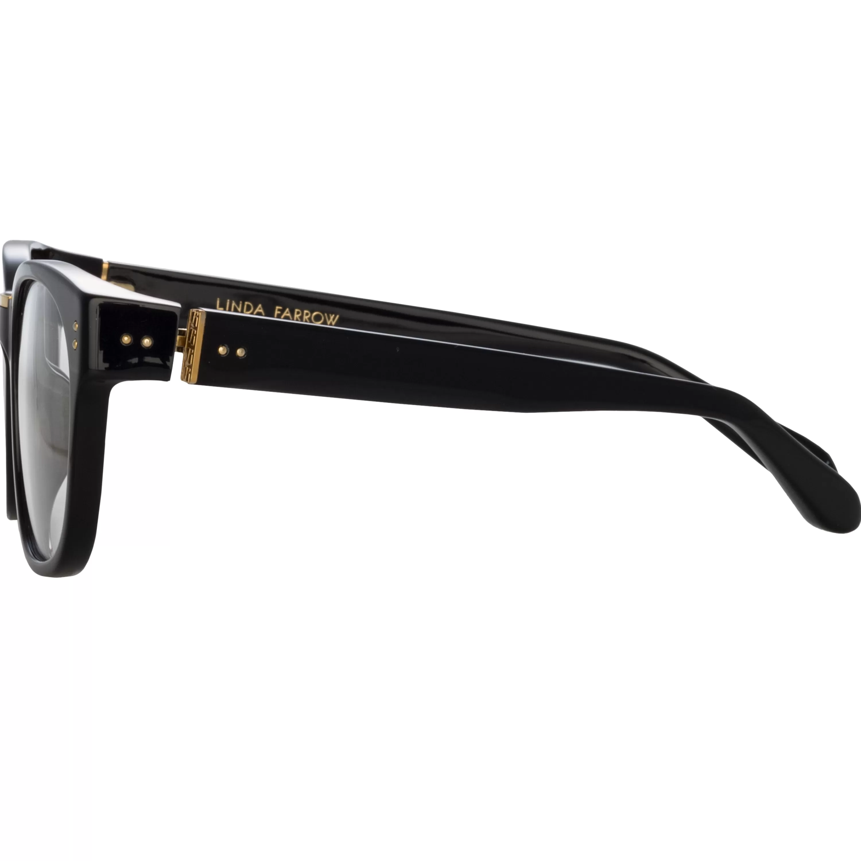 cedric_rectangular_optical_frames_in_black_3.webp Women LINDA FARROW (U.K.) Cedric Rectangular Optical Frames in Black