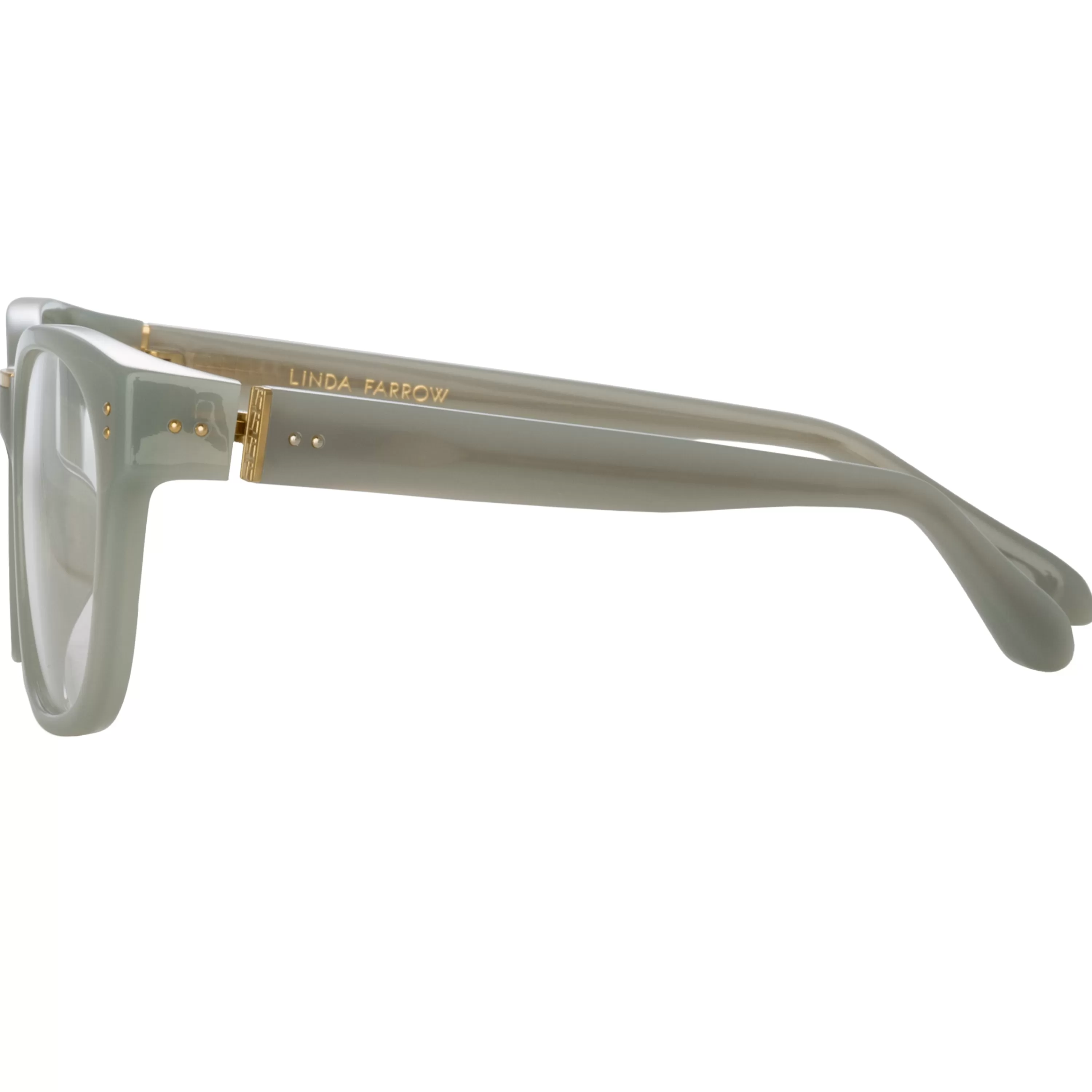 cedric_rectangular_optical_frames_in_steel_3.webp Women LINDA FARROW (U.K.) Cedric Rectangular Optical Frames in Steel