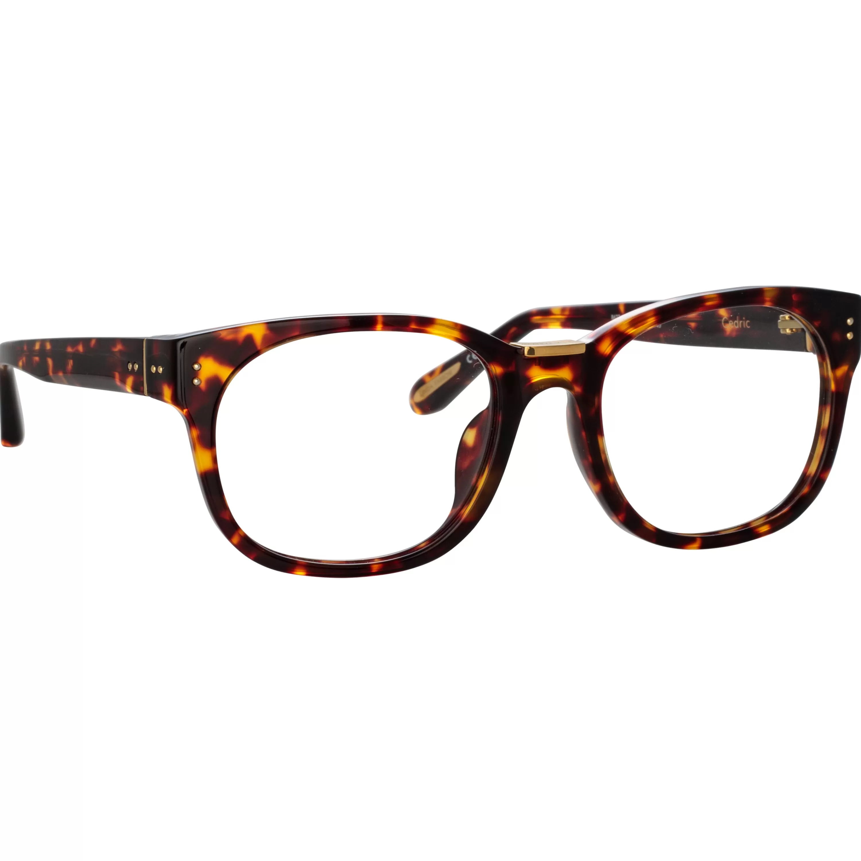cedric_rectangular_optical_frames_in_tortoiseshell_2.webp Women LINDA FARROW (U.K.) Cedric Rectangular Optical Frames in Tortoiseshell