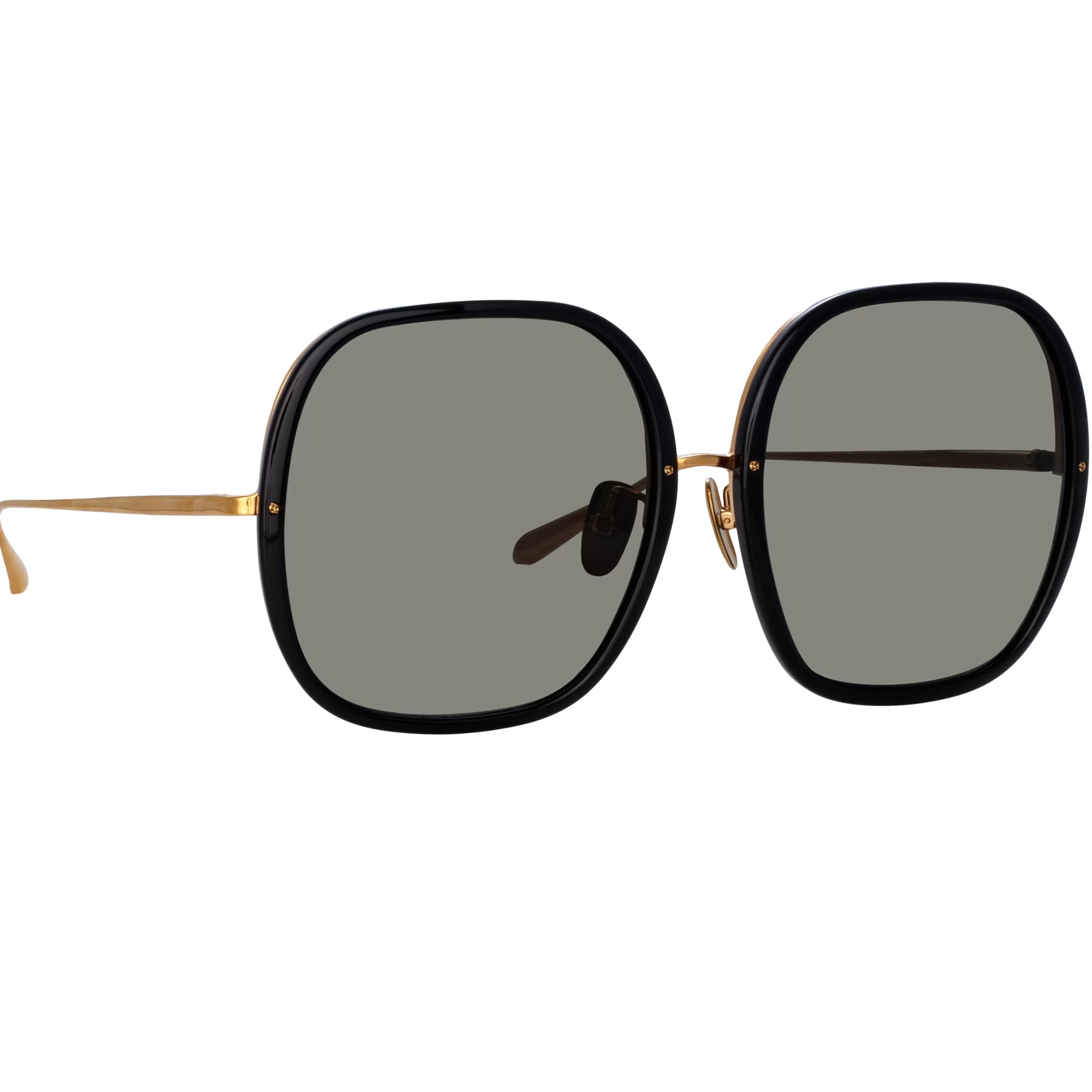 Women LINDA FARROW (U.K.) Celia Oversized Sunglasses in Black