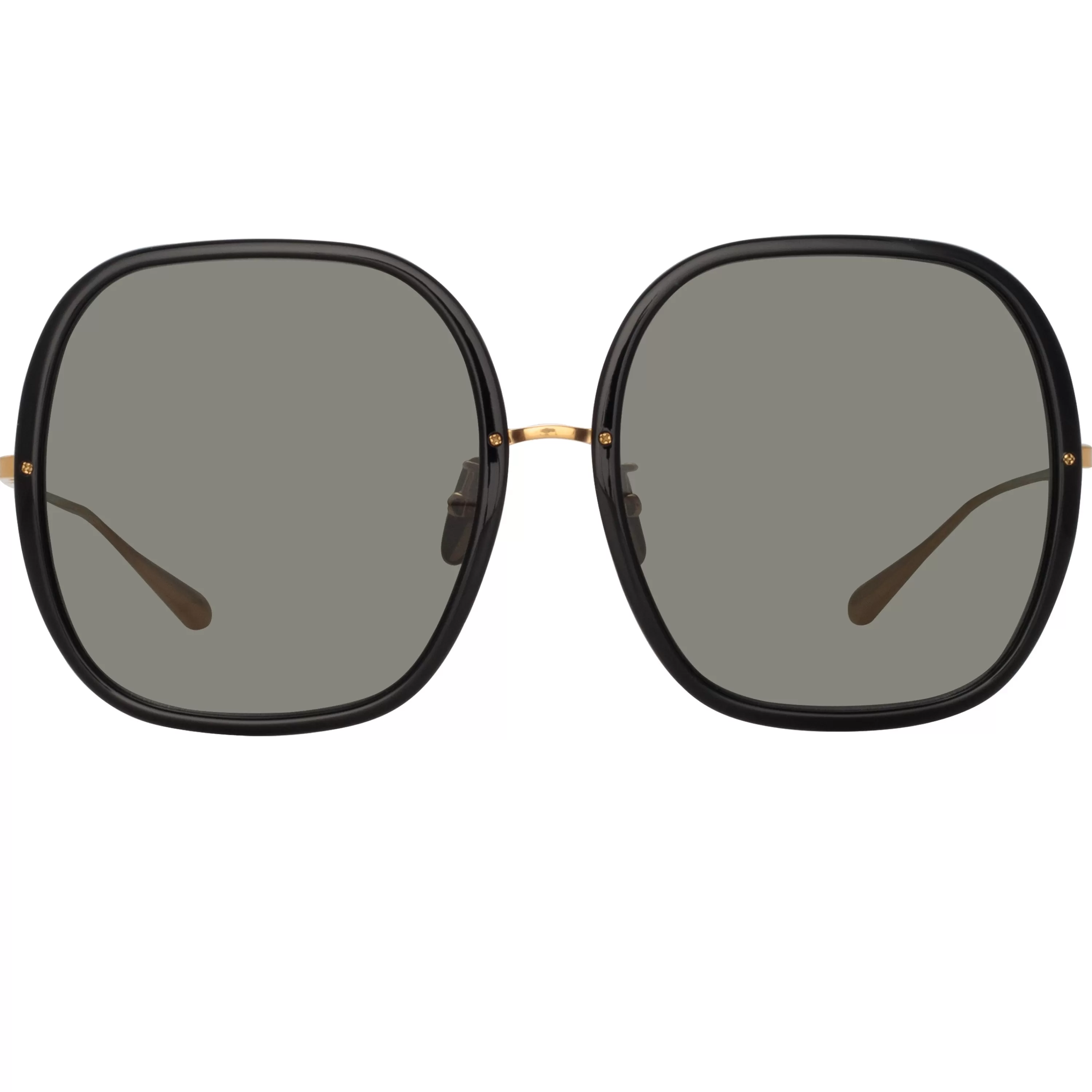 Women LINDA FARROW (U.K.) Celia Oversized Sunglasses in Black