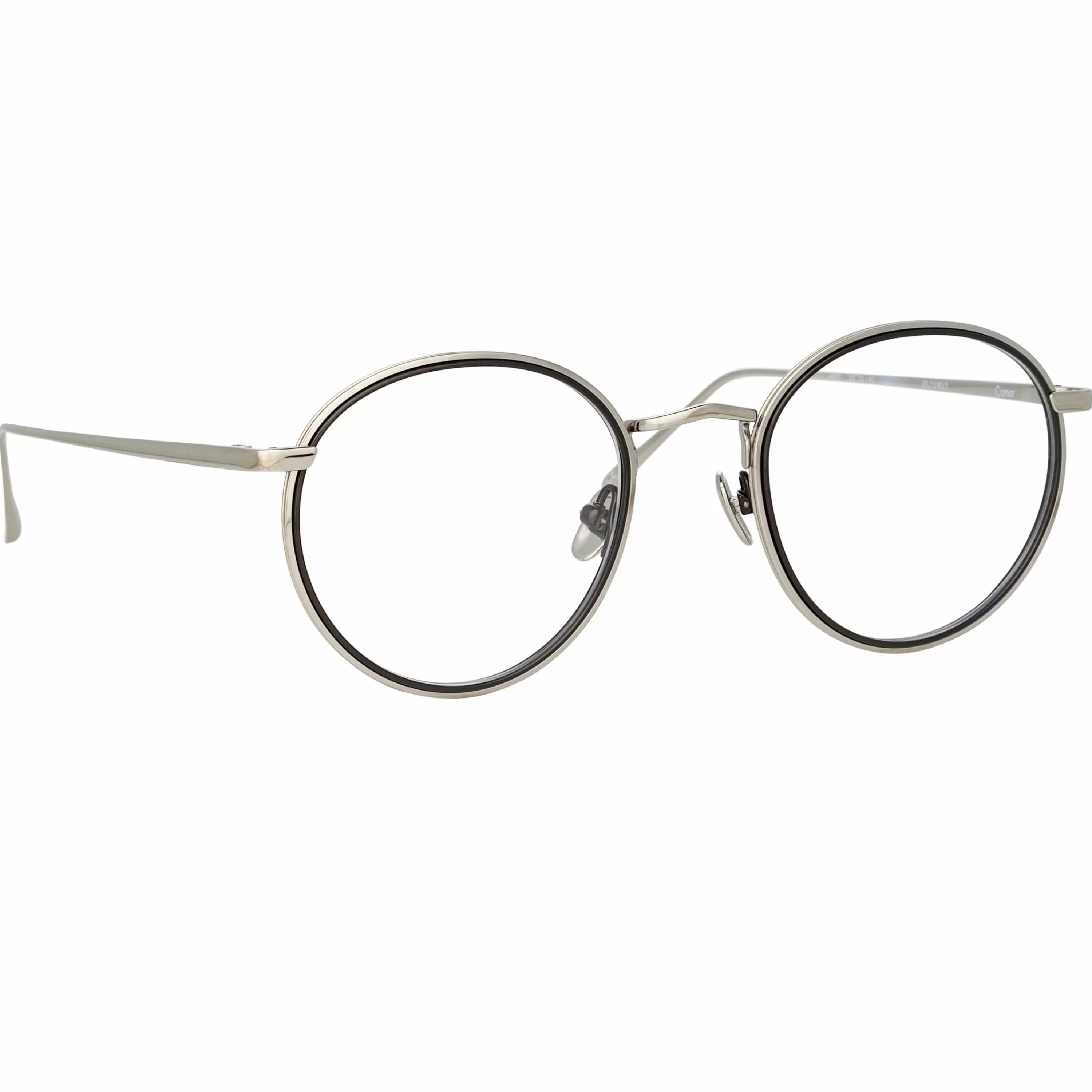 comer_optical_oval_frame_in_white_gold_2.webp LINDA FARROW (U.K.) Comer Optical Oval Frame in White Gold