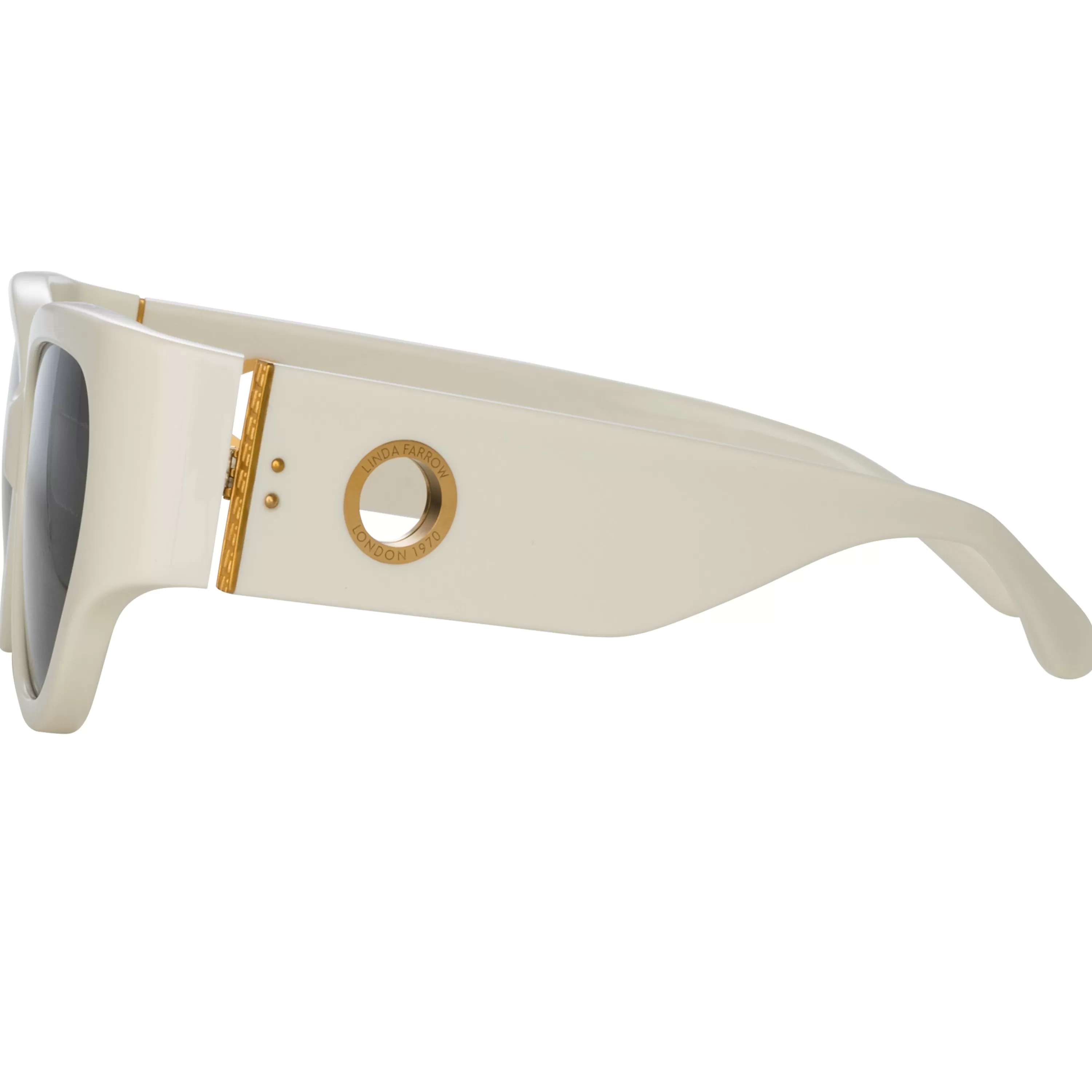 connie_cat_eye_sunglasses_in_white_4.webp Women LINDA FARROW (U.K.) Connie Cat Eye Sunglasses in White