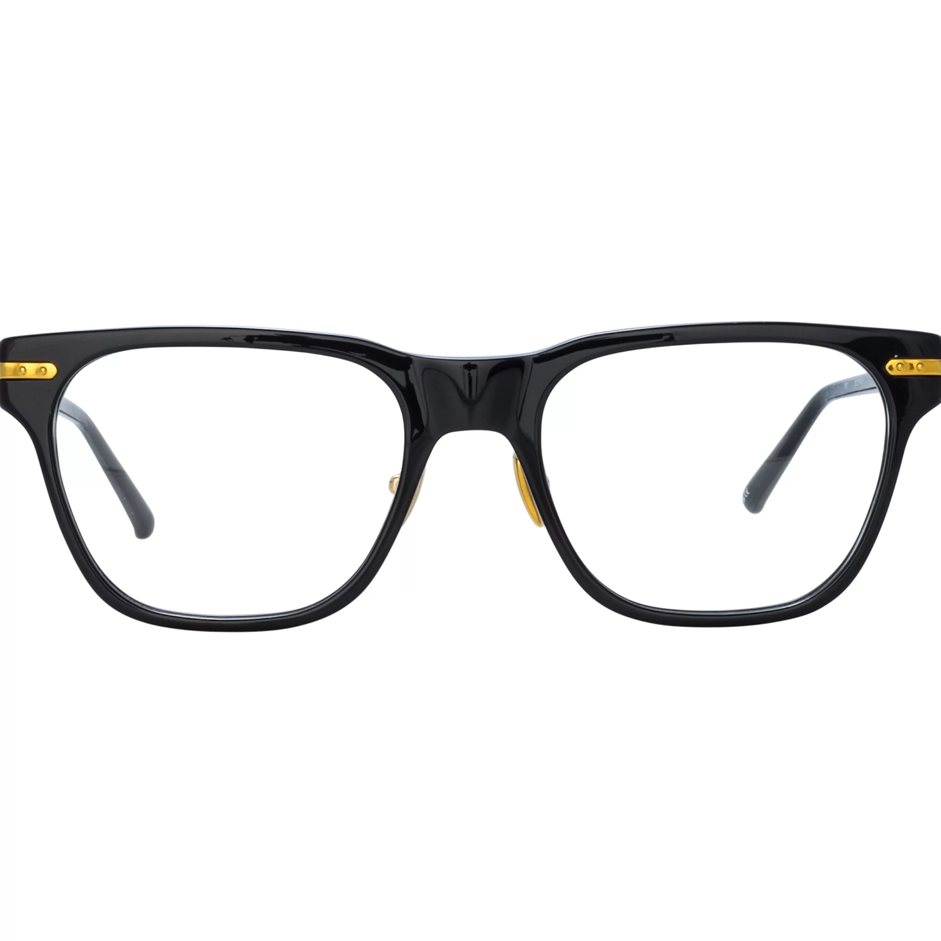 Women Linda Farrow Cove Optical D-Frame in Black (Asian Fit)