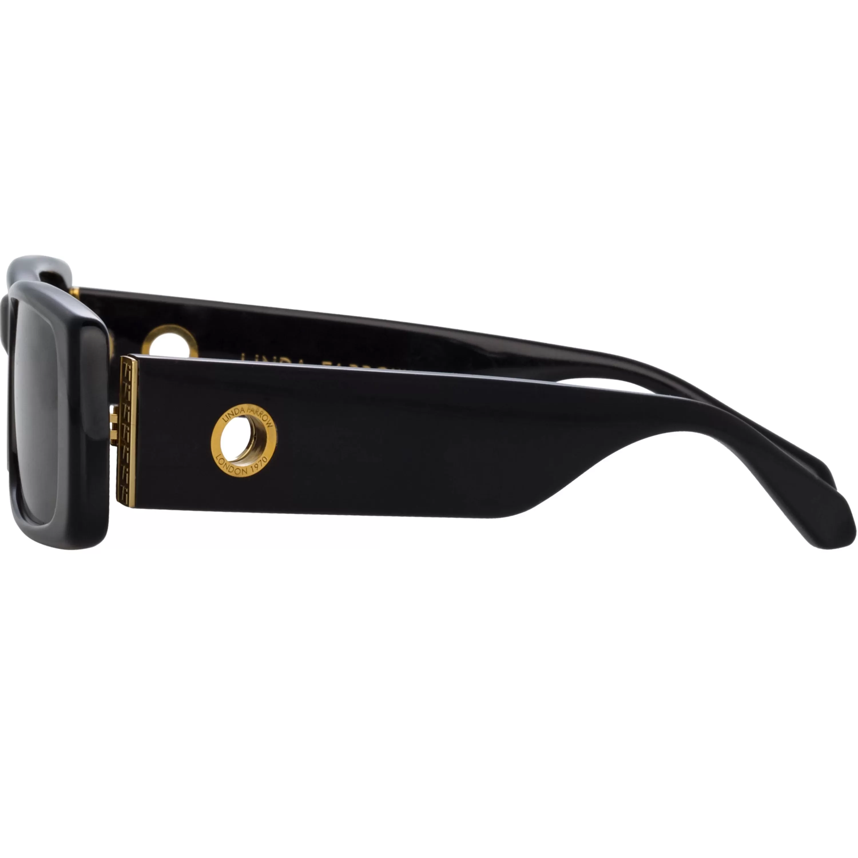 dania_rectangular_sunglasses_in_black_2.webp LINDA FARROW (U.K.) Dania Rectangular Sunglasses in Black
