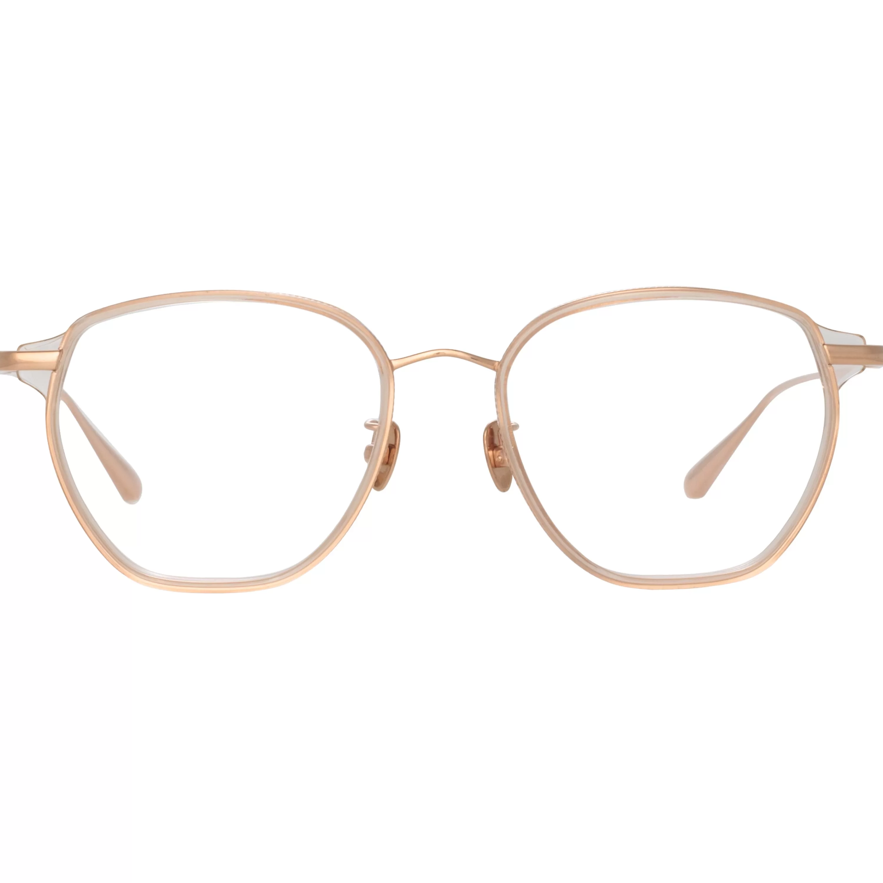 Women LINDA FARROW (U.K.) Danilo Angular Optical Frame in Rose Gold
