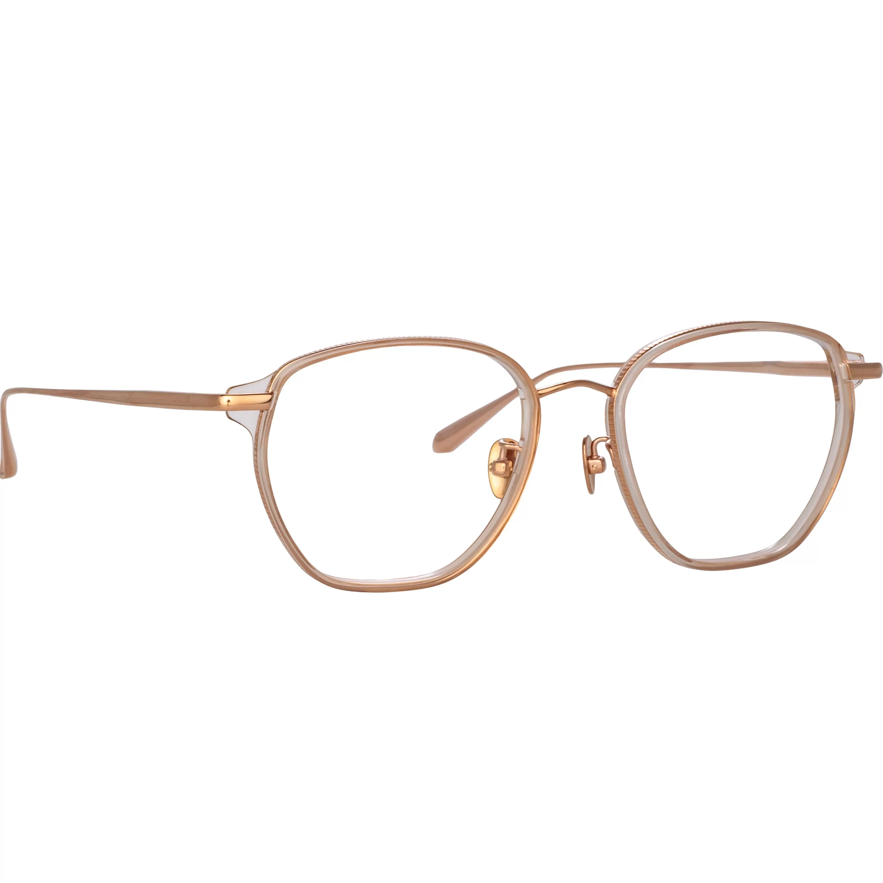 danilo_angular_optical_frame_in_rose_gold_2.webp Women LINDA FARROW (U.K.) Danilo Angular Optical Frame in Rose Gold